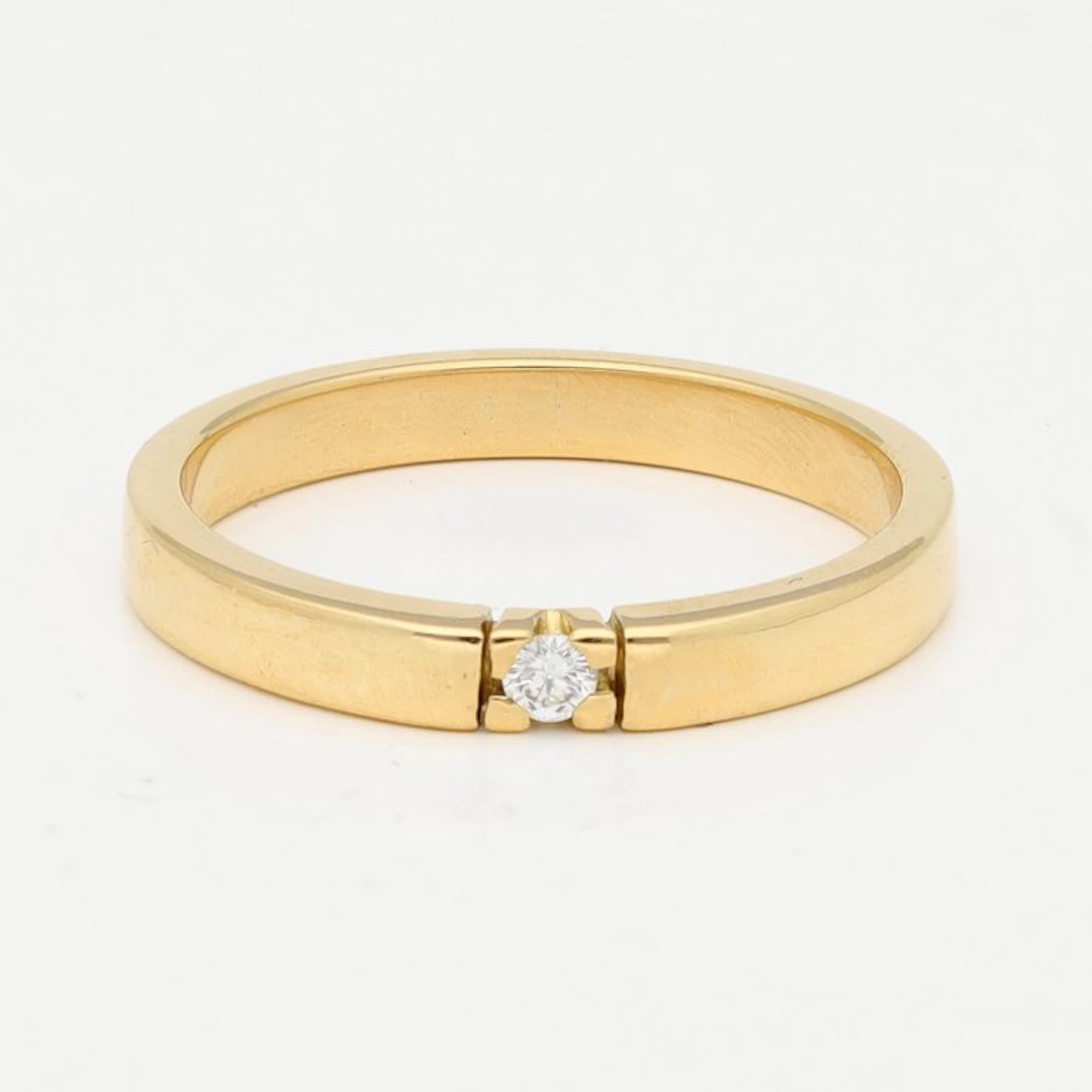 Ring - 18 kt. Yellow gold Diamond (Natural)