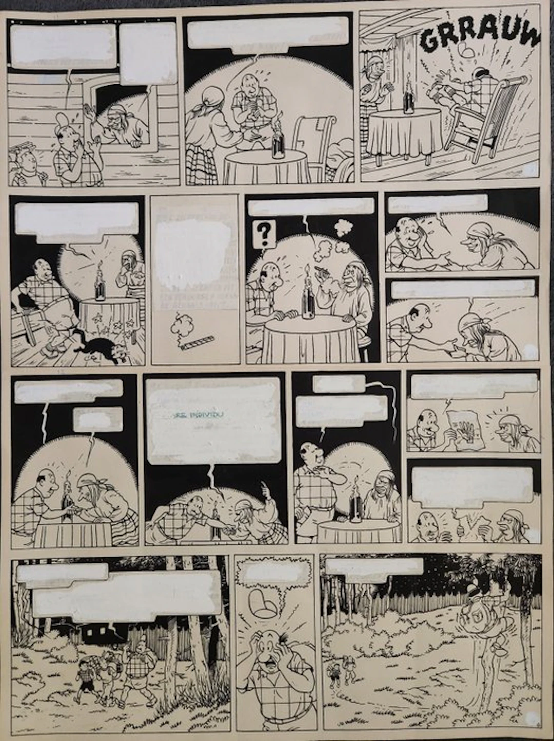 Bob De Moor - 1 Original page - Nonkel Zigomar, Snoe en Snolleke