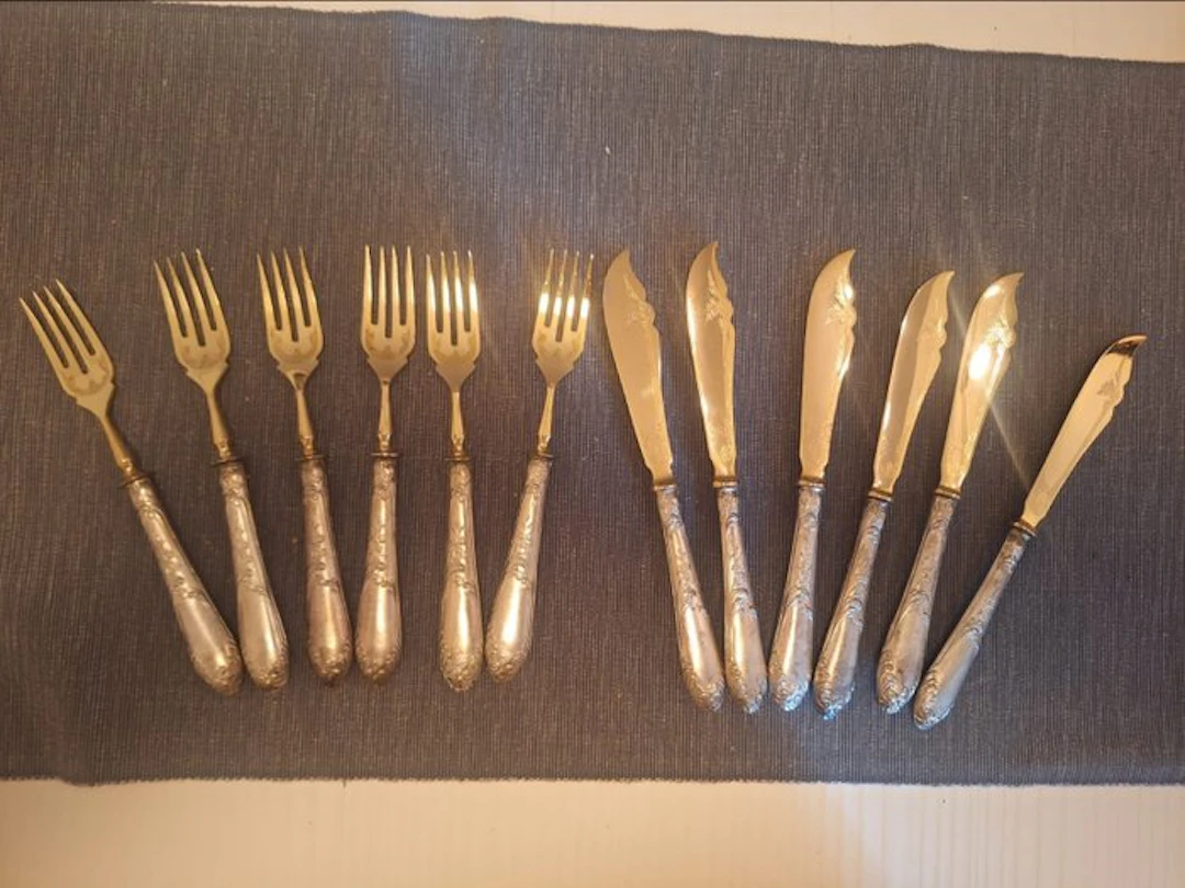 Cutlery set (12) - Silverplated - fruit or dessert