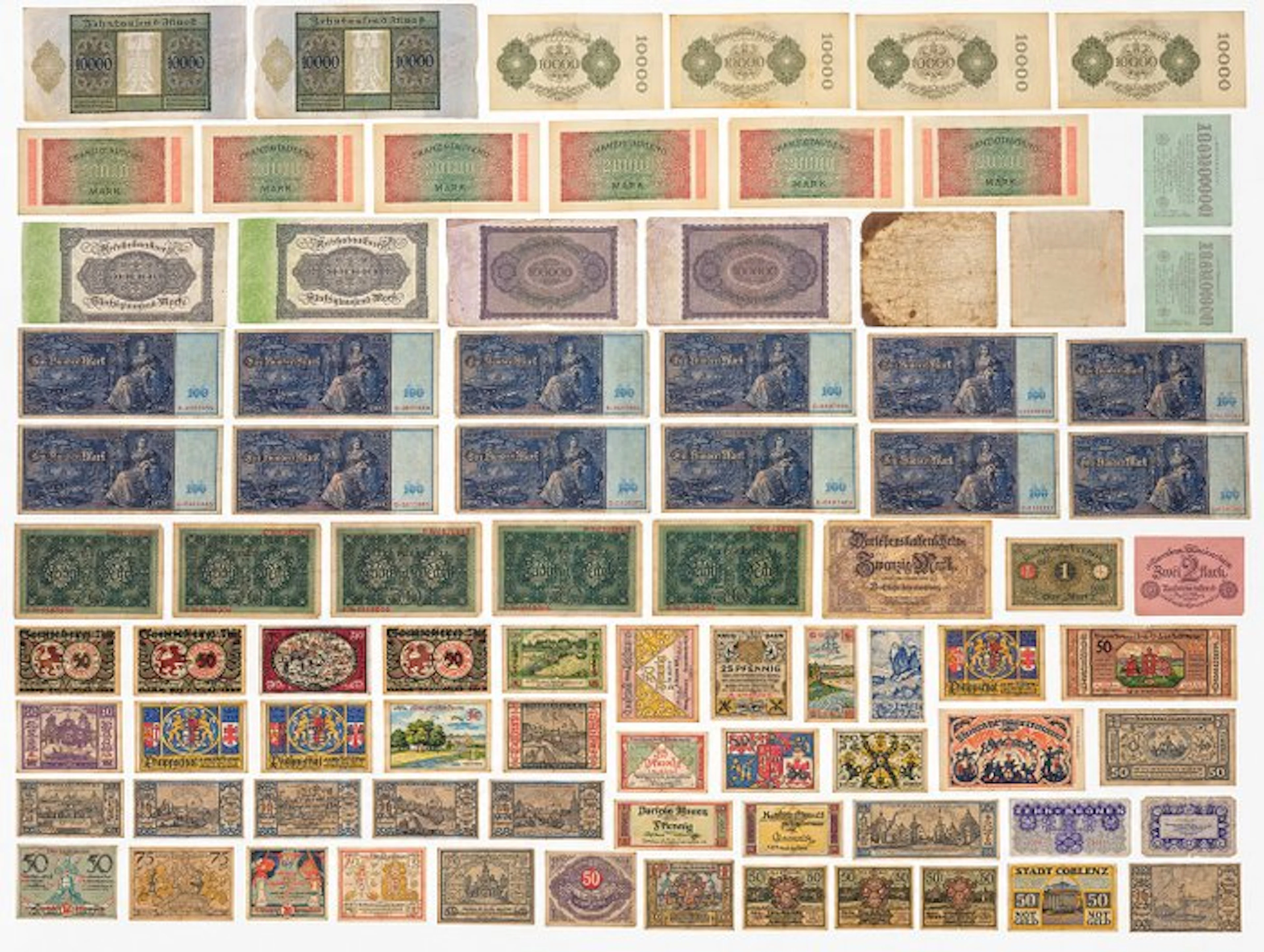 Germany. - 87 Banknotes - 1914/1923 (No reserve price)