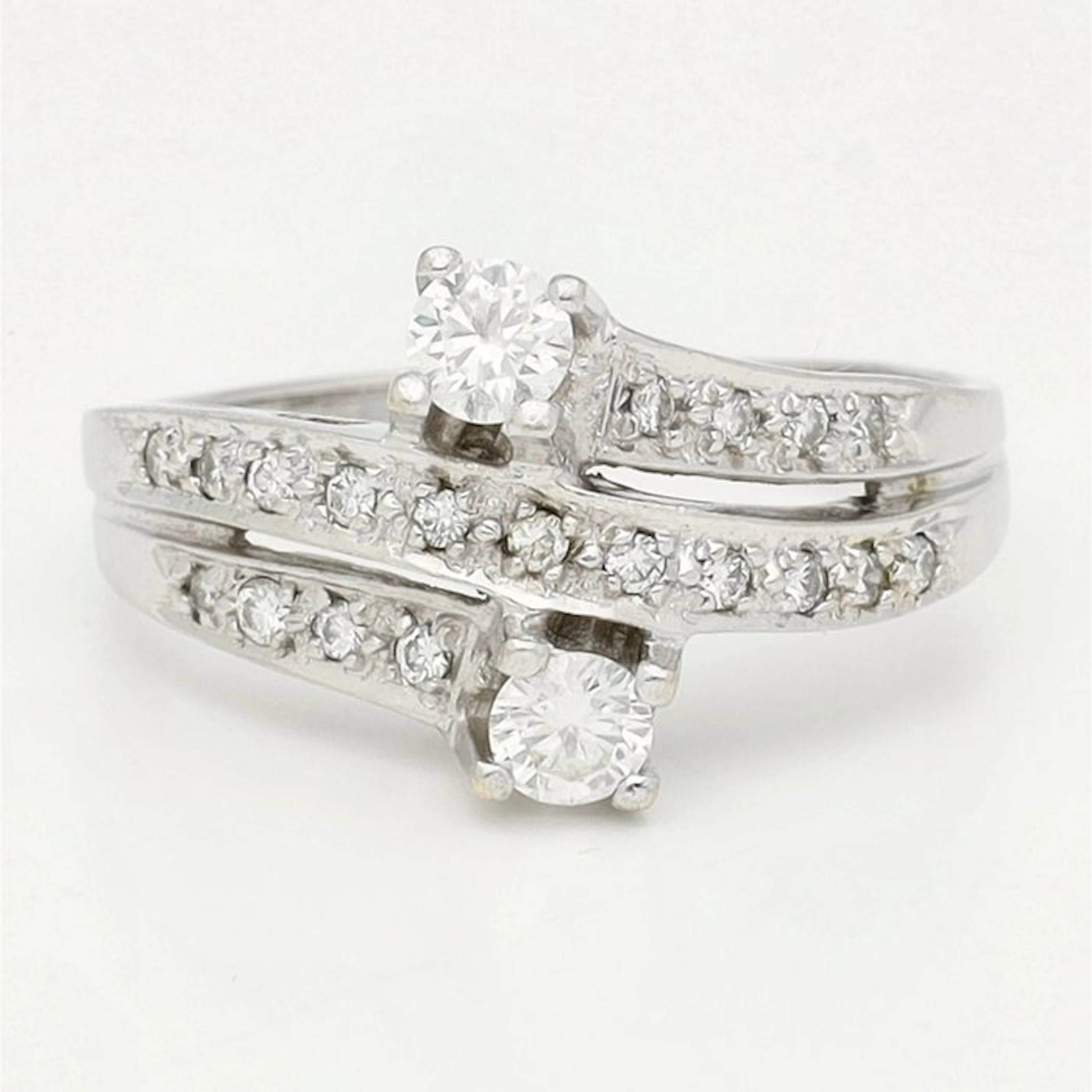 Ring - 14 kt. White gold Diamond (Natural)