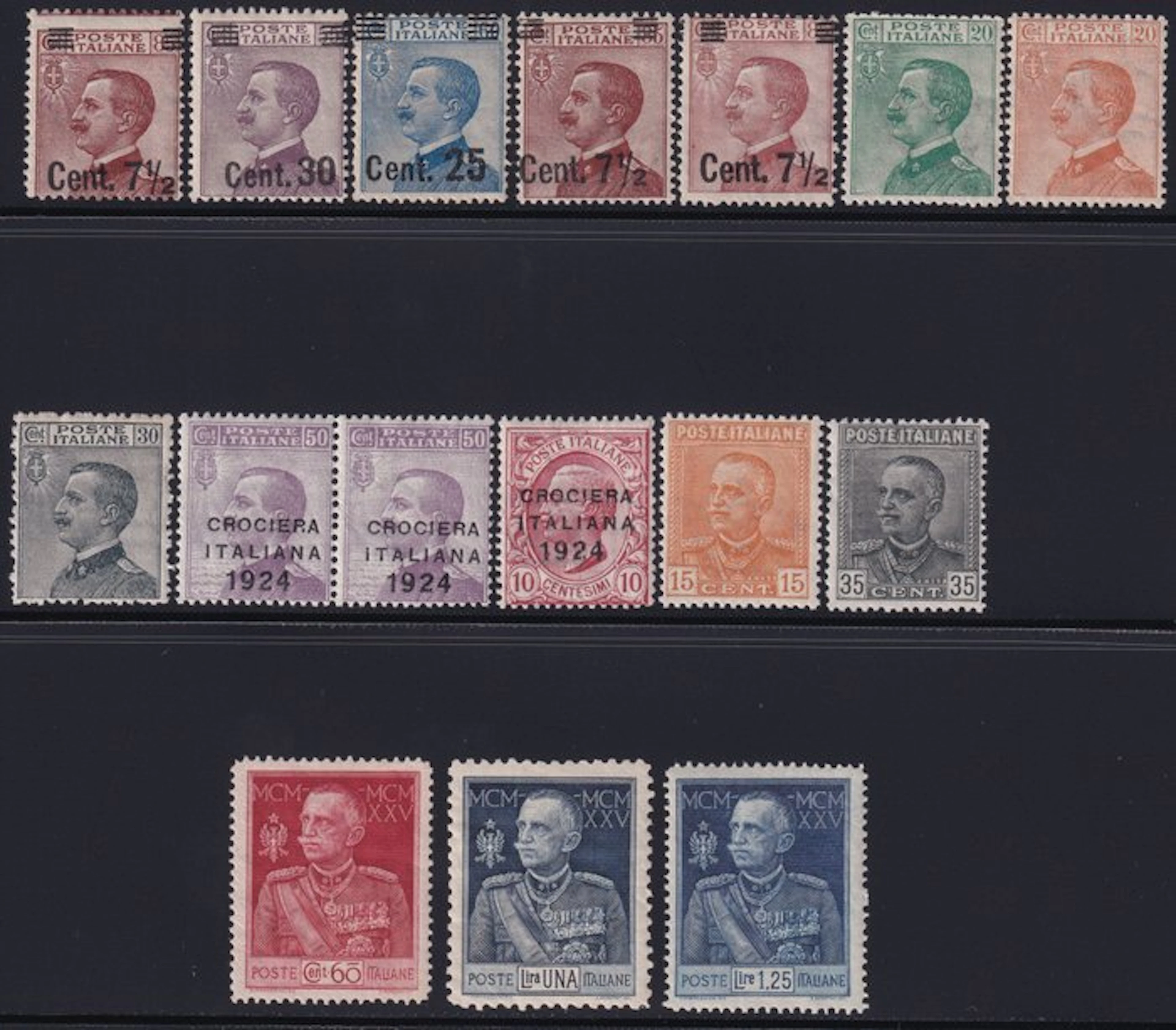 Italy Kingdom 1923/32 - Collection of 37 stamps with Airmail