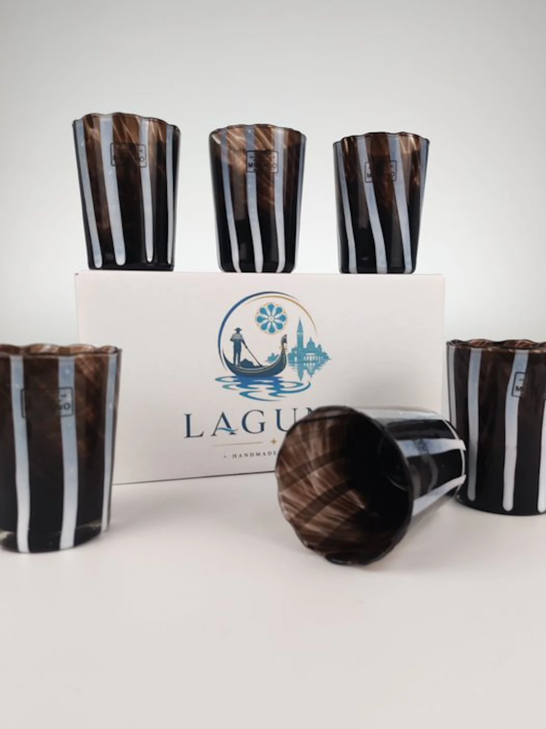 LAGUNA - Drinking service (6) - Murano glass - 6 GOTI RIGADIN