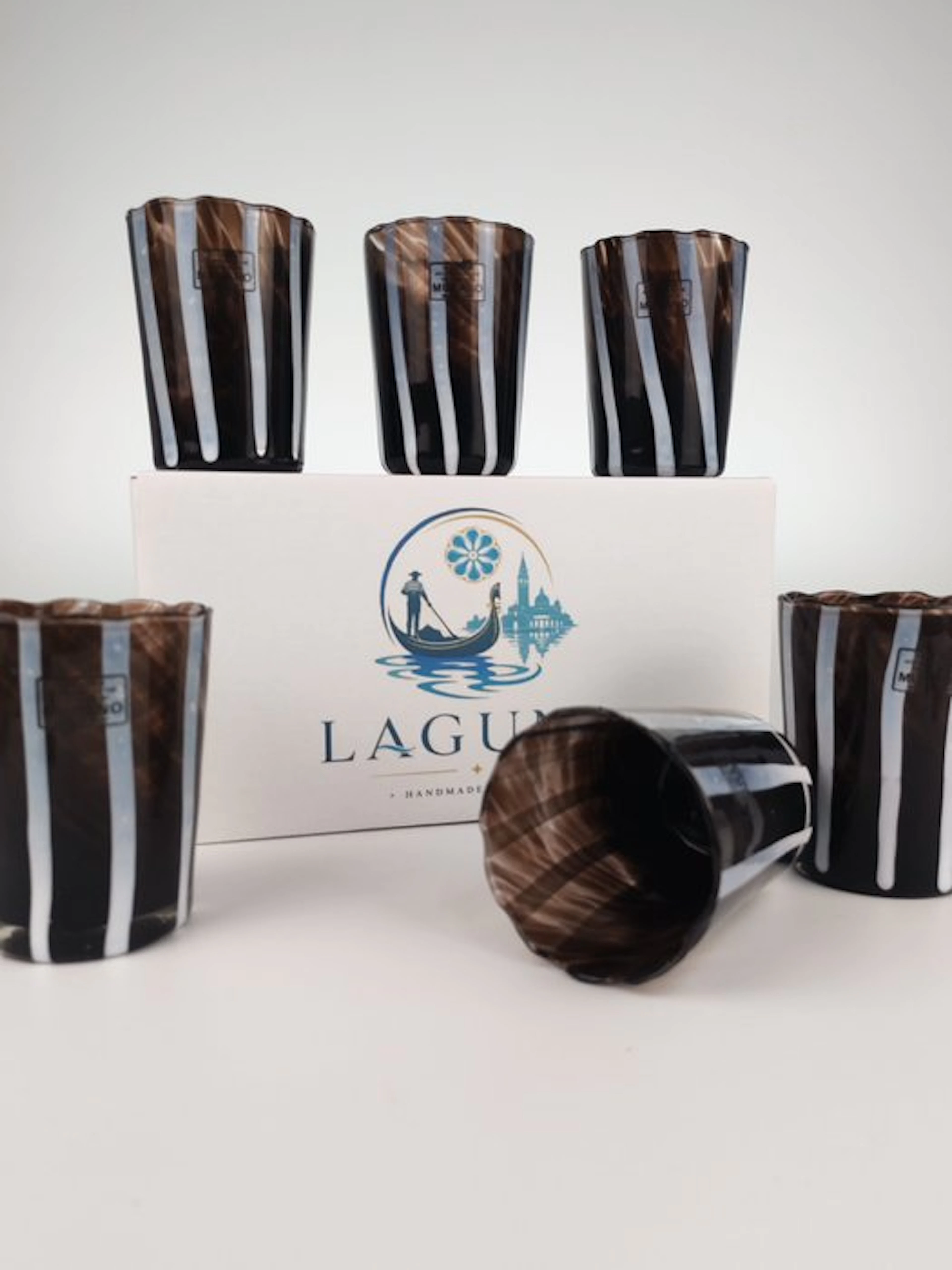 LAGUNA - Drinking service (6) - Murano glass - 6 GOTI RIGADIN