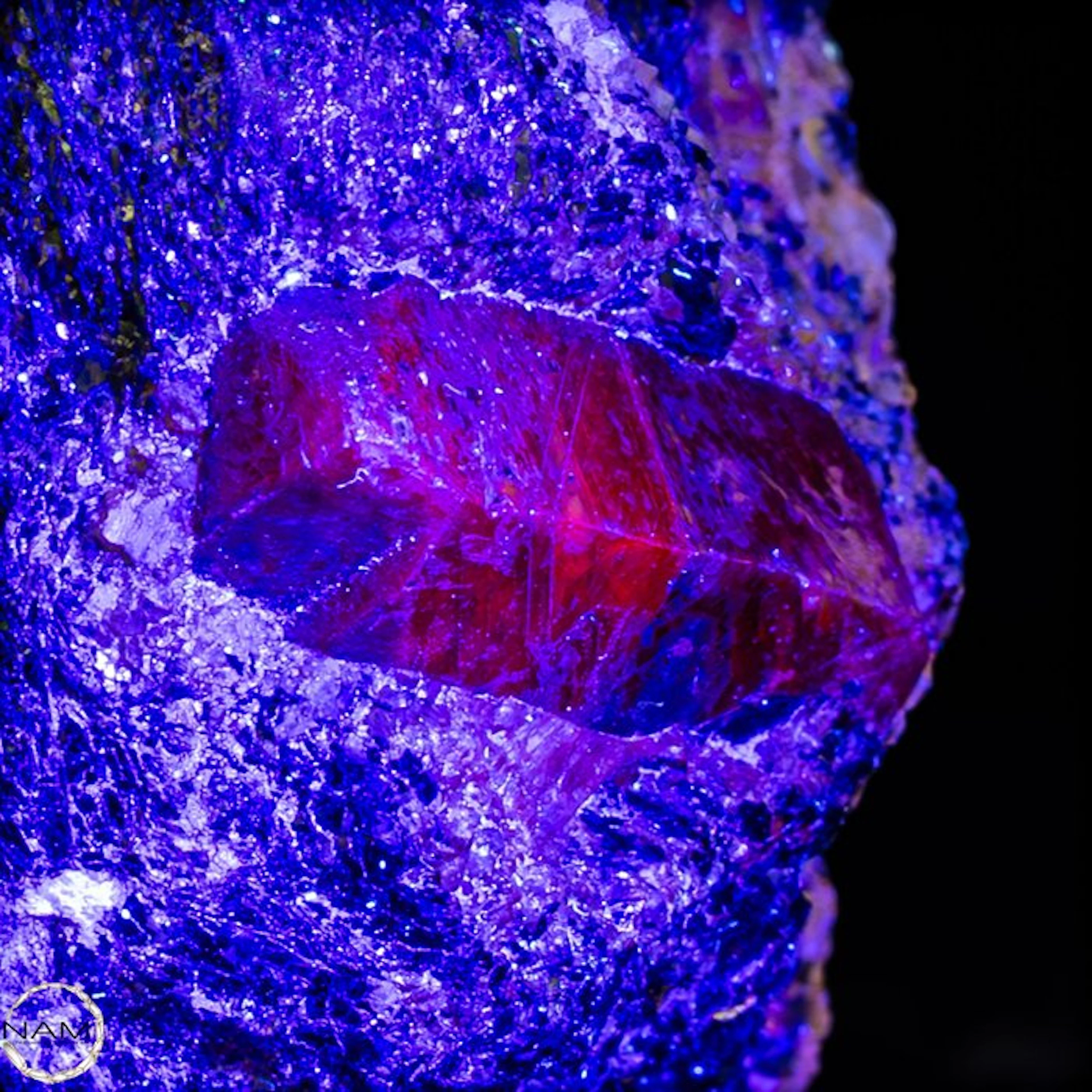 Rarer natural ruby rough crystal on matrix – Intense red...