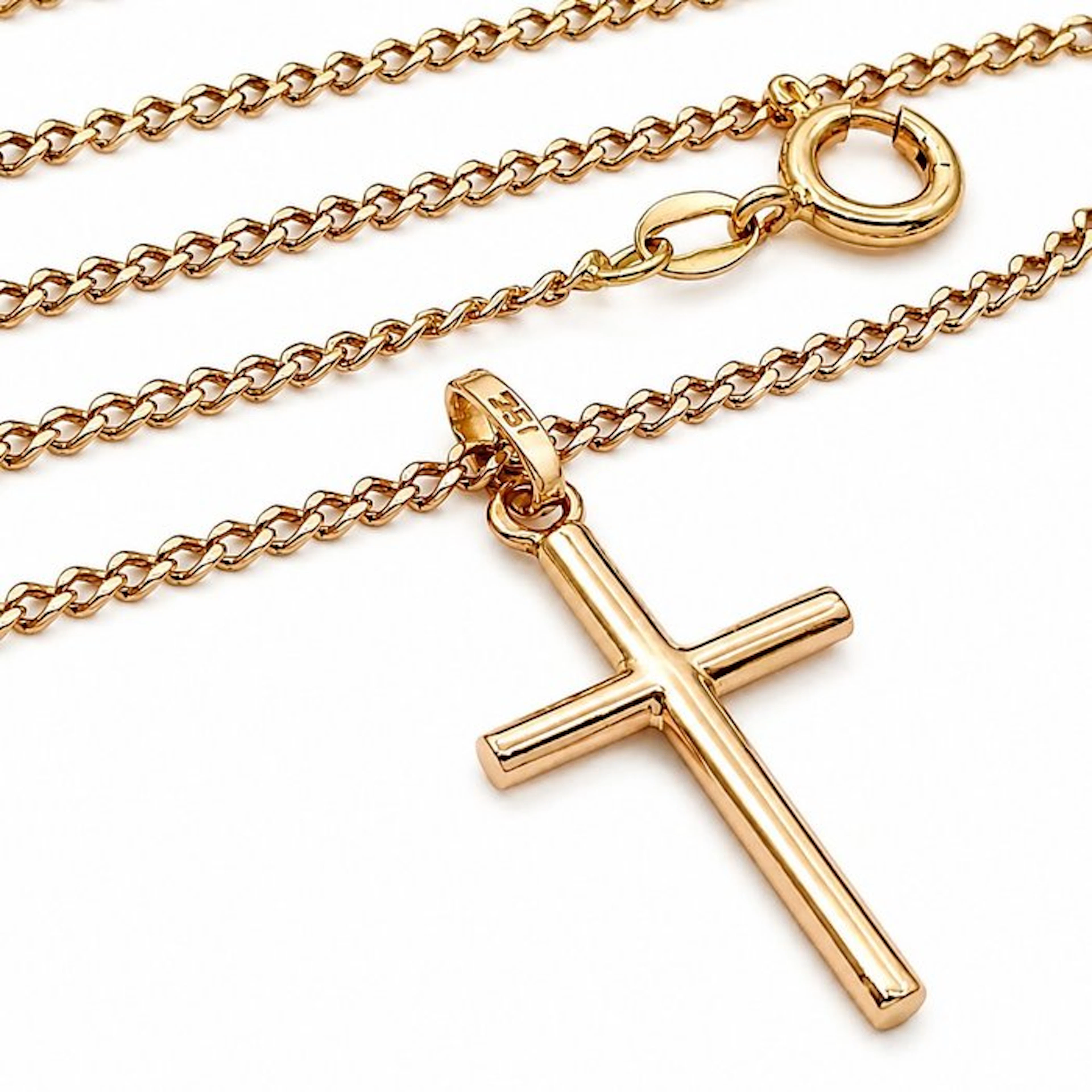 Necklace with pendant - 18 kt. Yellow gold - Made in Italy - Handmade