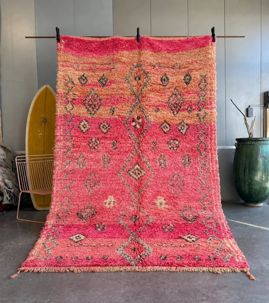 Pink Berber Moroccan Boujad Rug - Rug - 320 cm - 170 cm
