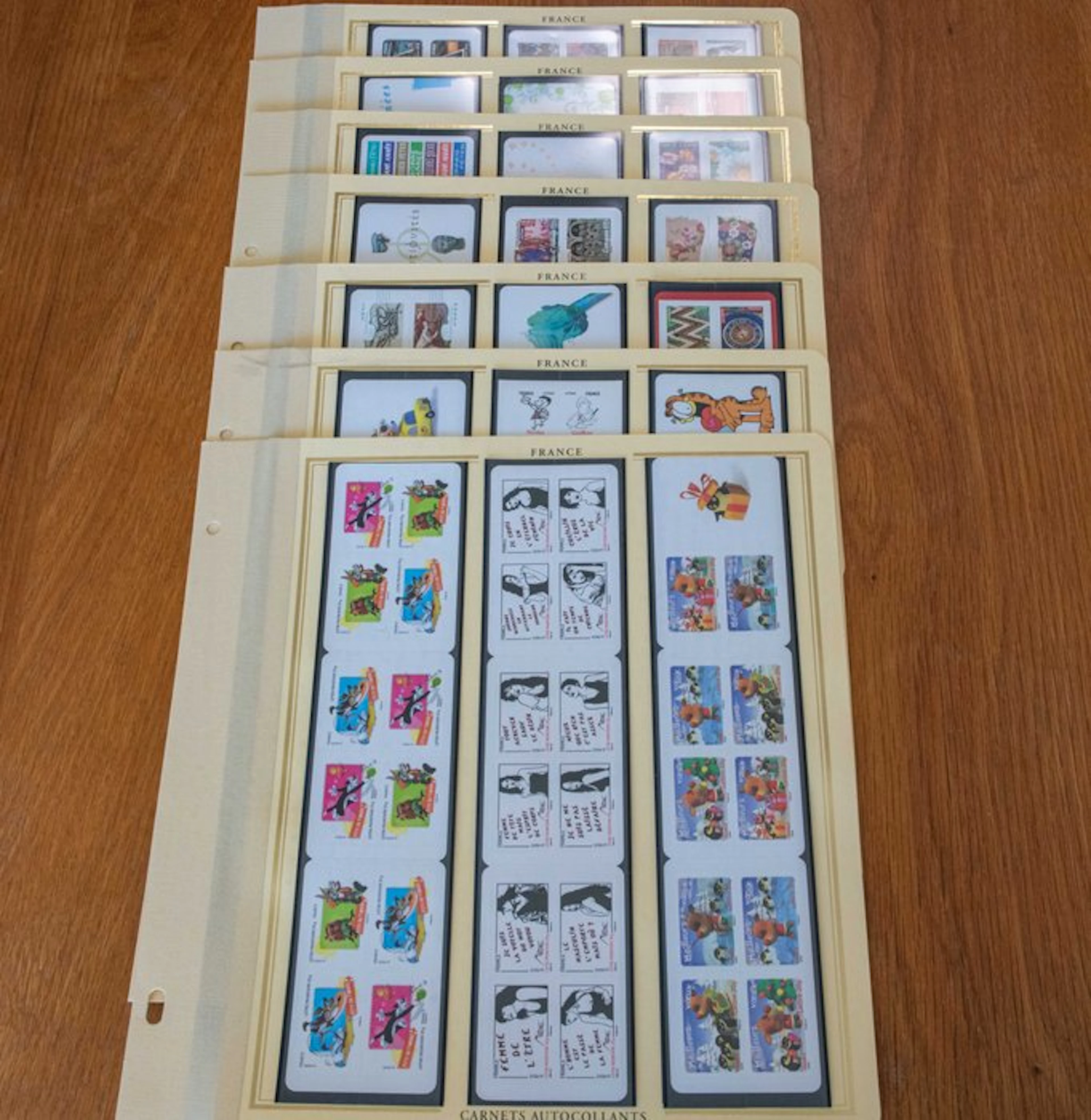 France - 21 self-adhesive stamp booklets on Cérès Presidency sheets