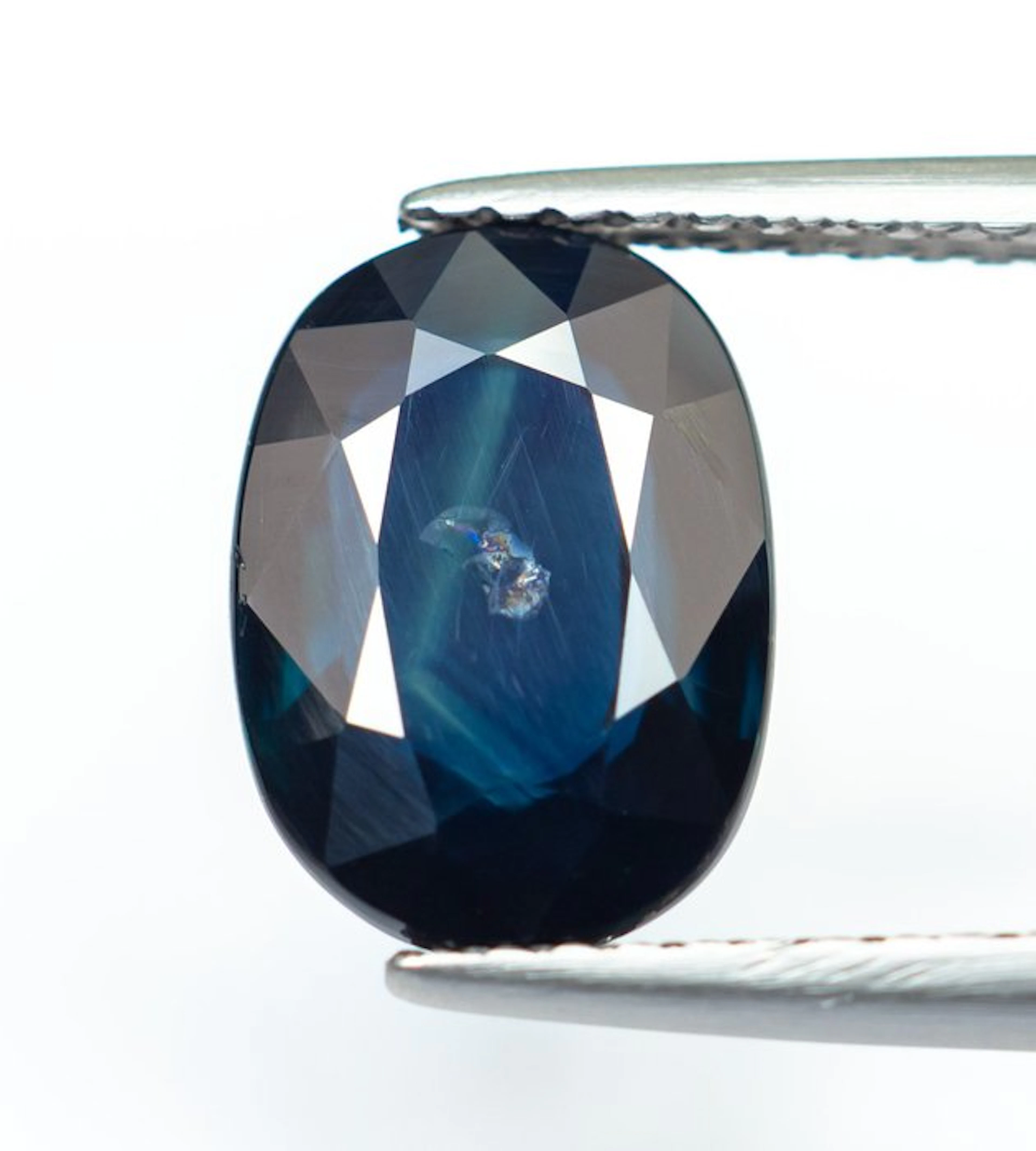 No reserve price Sapphire - 3.10 ct - Bellerophon Gemlab - Deep Blue