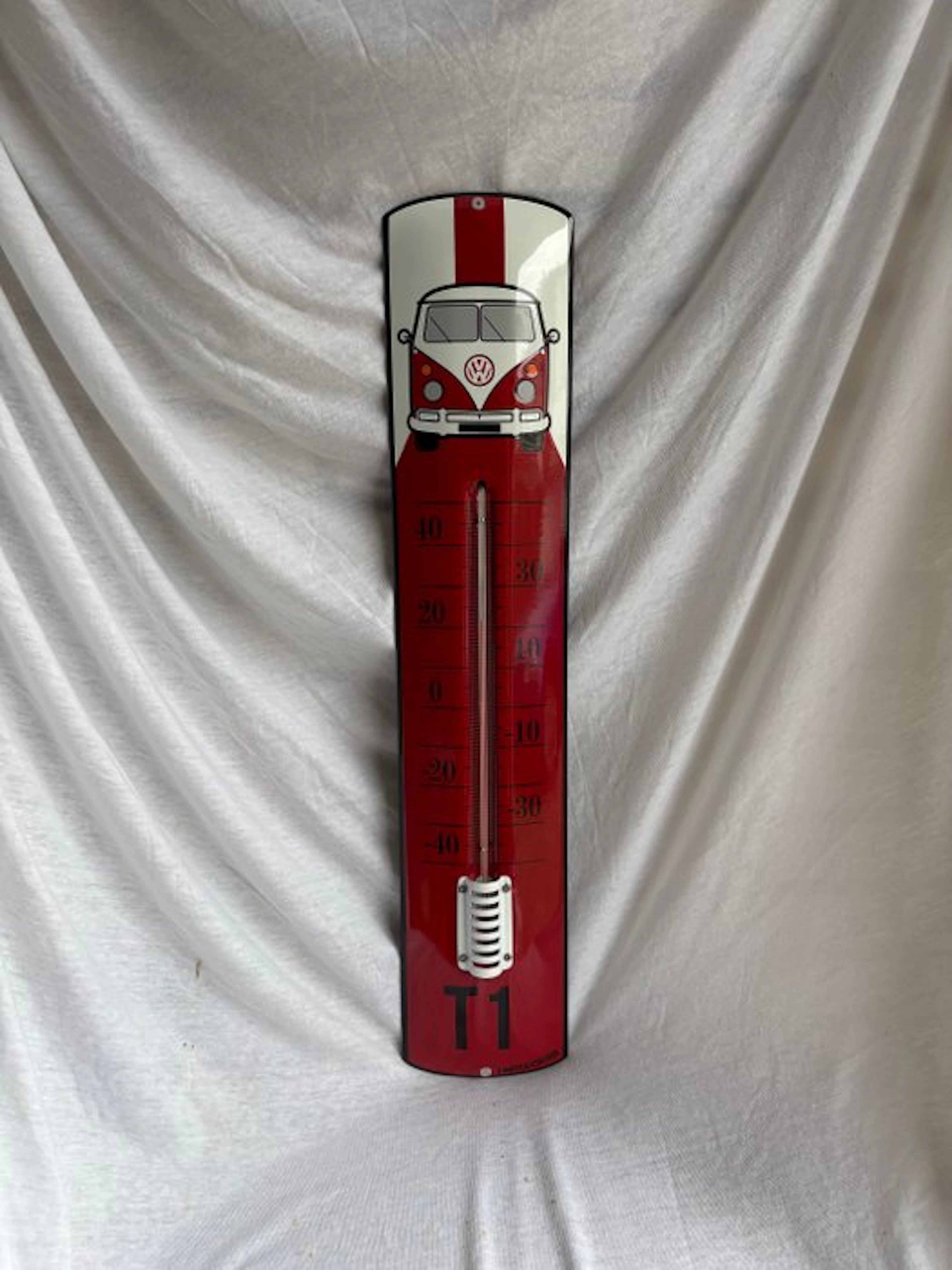 Volkswagen T1 Bus Emaille Thermometer – Rood – Limited...