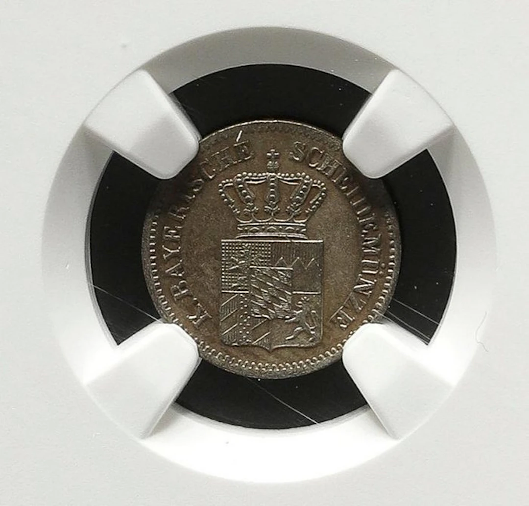 Germany, Bavaria Ludwig II der Deutsche. Kreuzer 1871 - NGC MS63