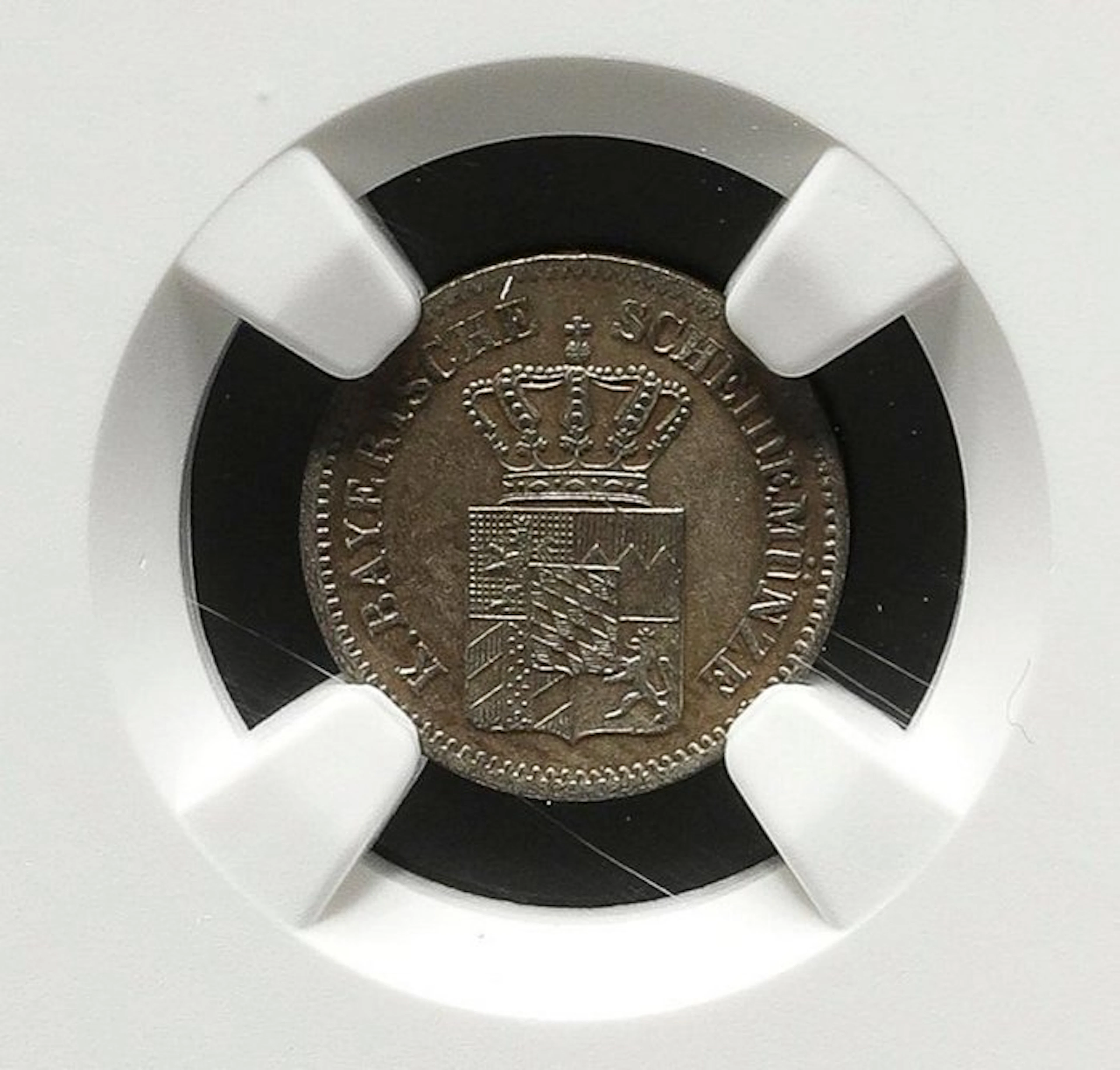 Germany, Bavaria Ludwig II der Deutsche. Kreuzer 1871 - NGC MS63