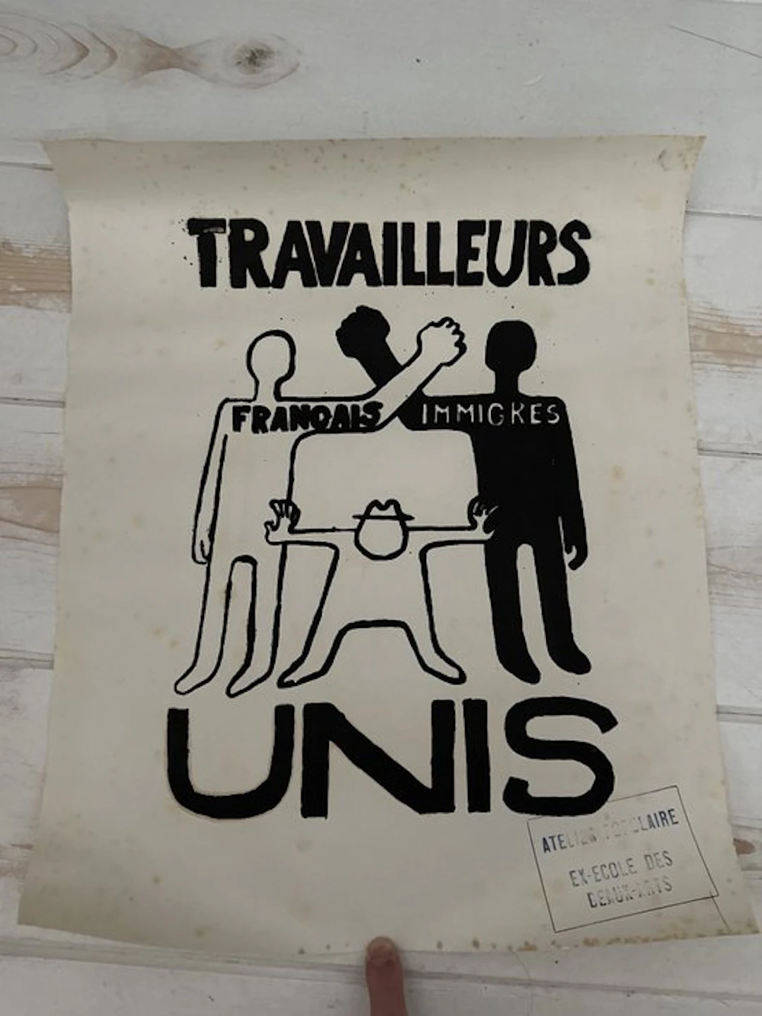 Atelier Populaire - Travailleurs français immigrés unis - 1960s