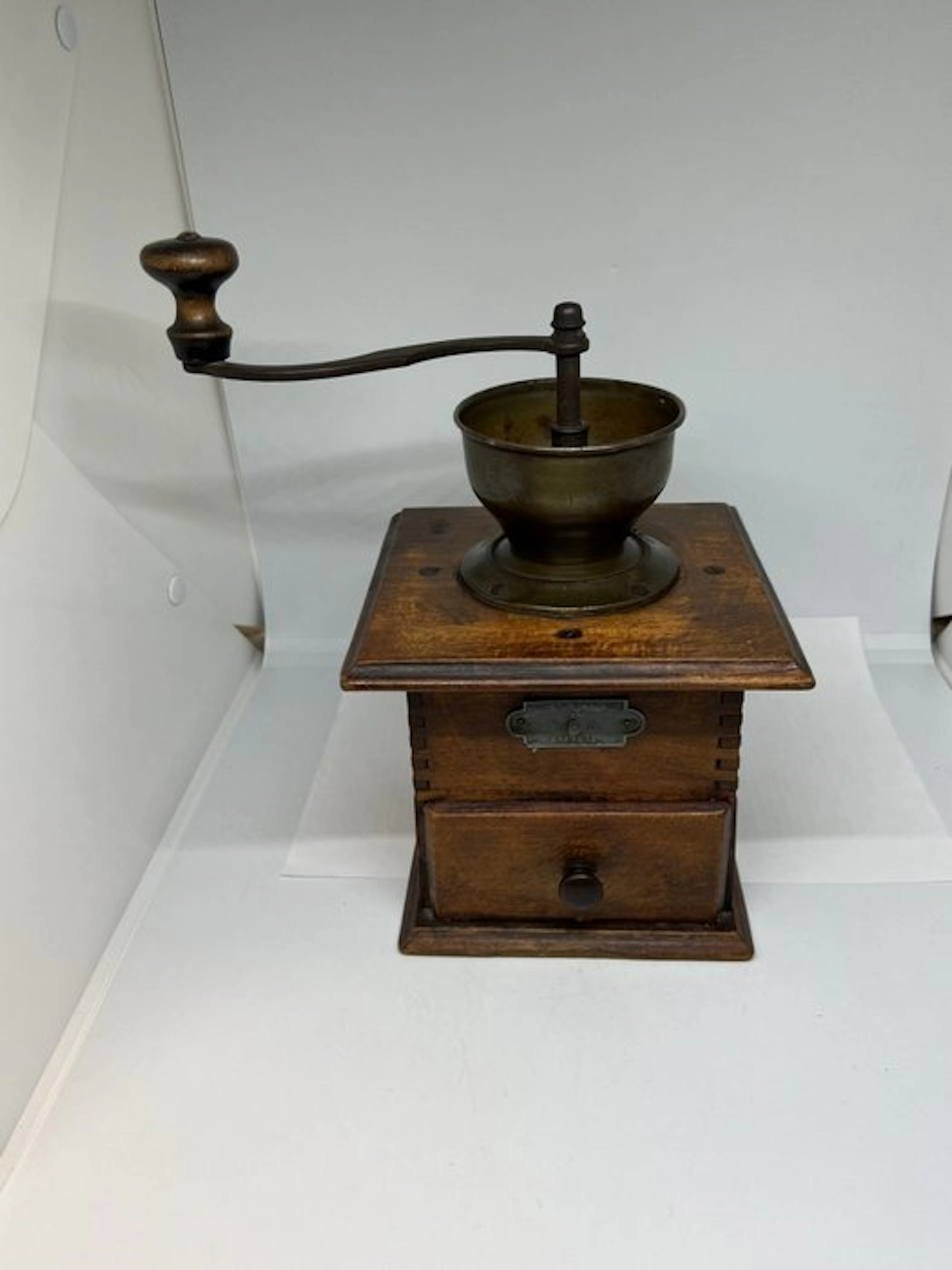 P.D. - Peter Dienes - Coffee grinder - Wood, Brass, Metal