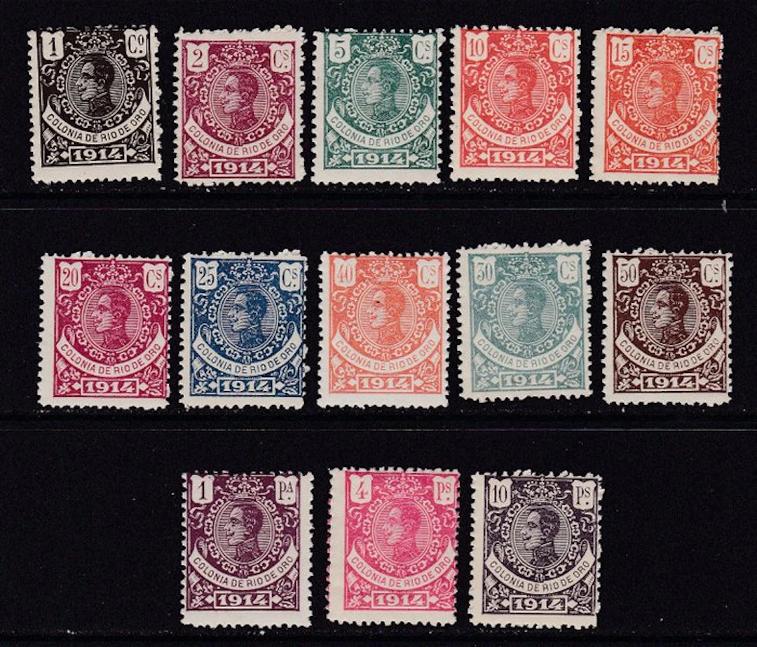 Spain - Río de Oro 1914 - Alfonso XIII Complete set - Edifil 78/90