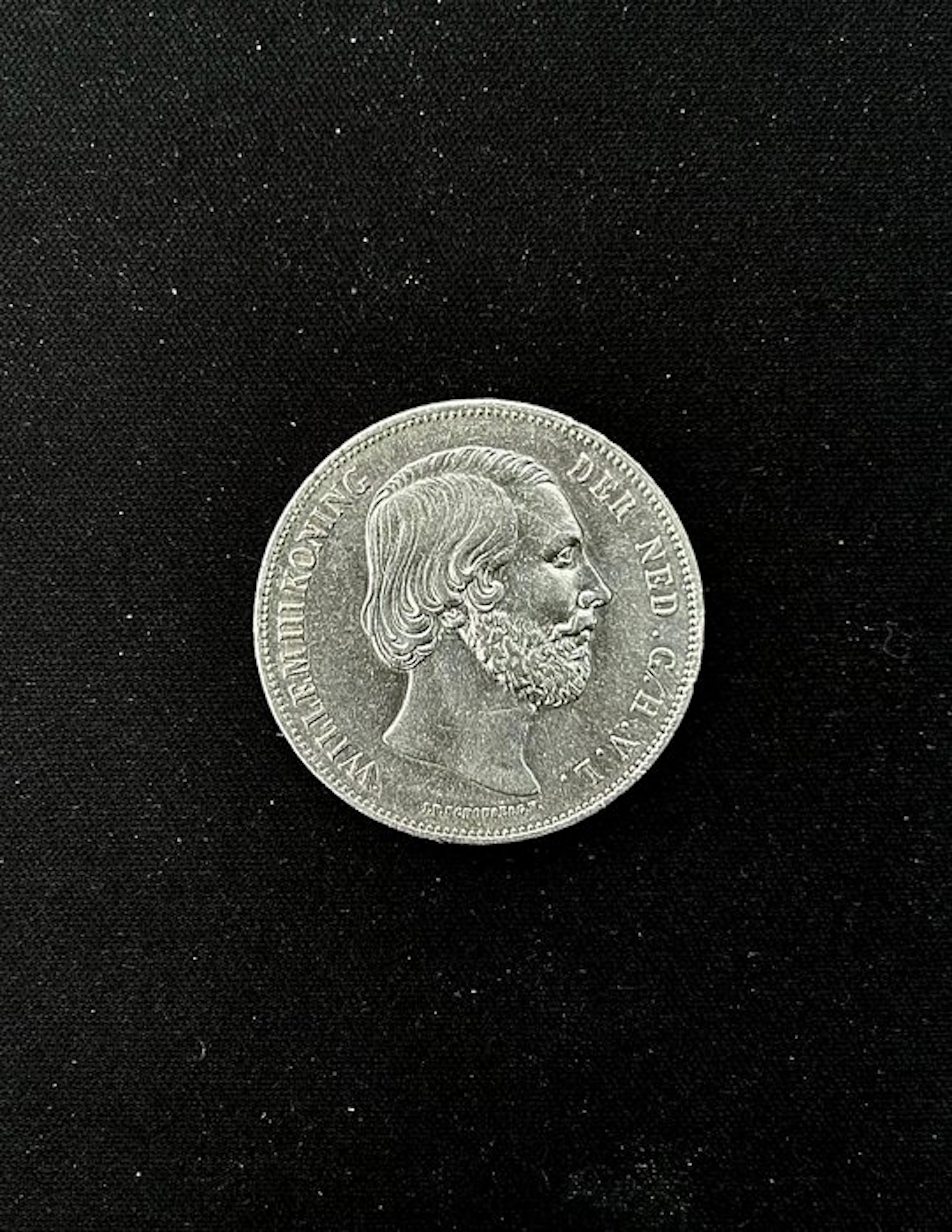 Netherlands. Willem III. 2 1/2 Gulden 1858 (No reserve price)