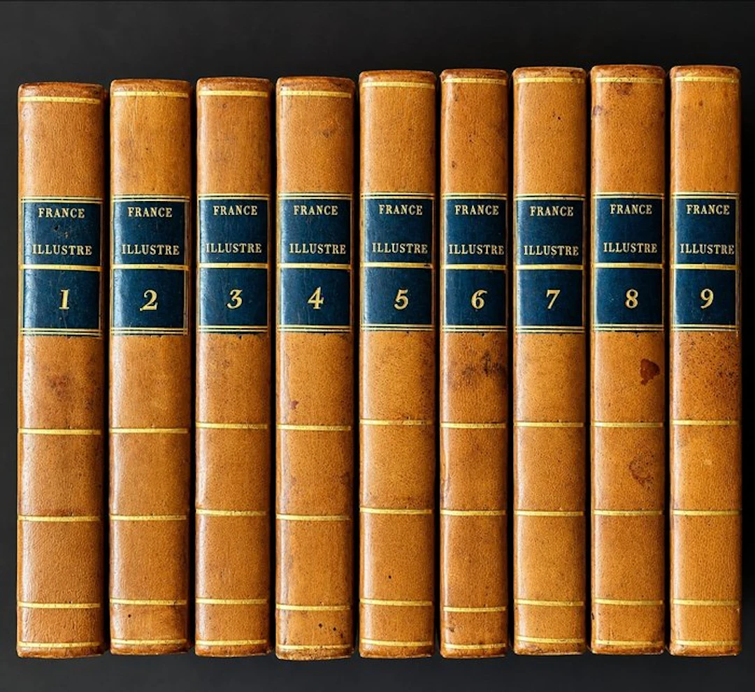 M. Turpin - La France illustre ou Le Plutarque français - 9 volumes - - 1782