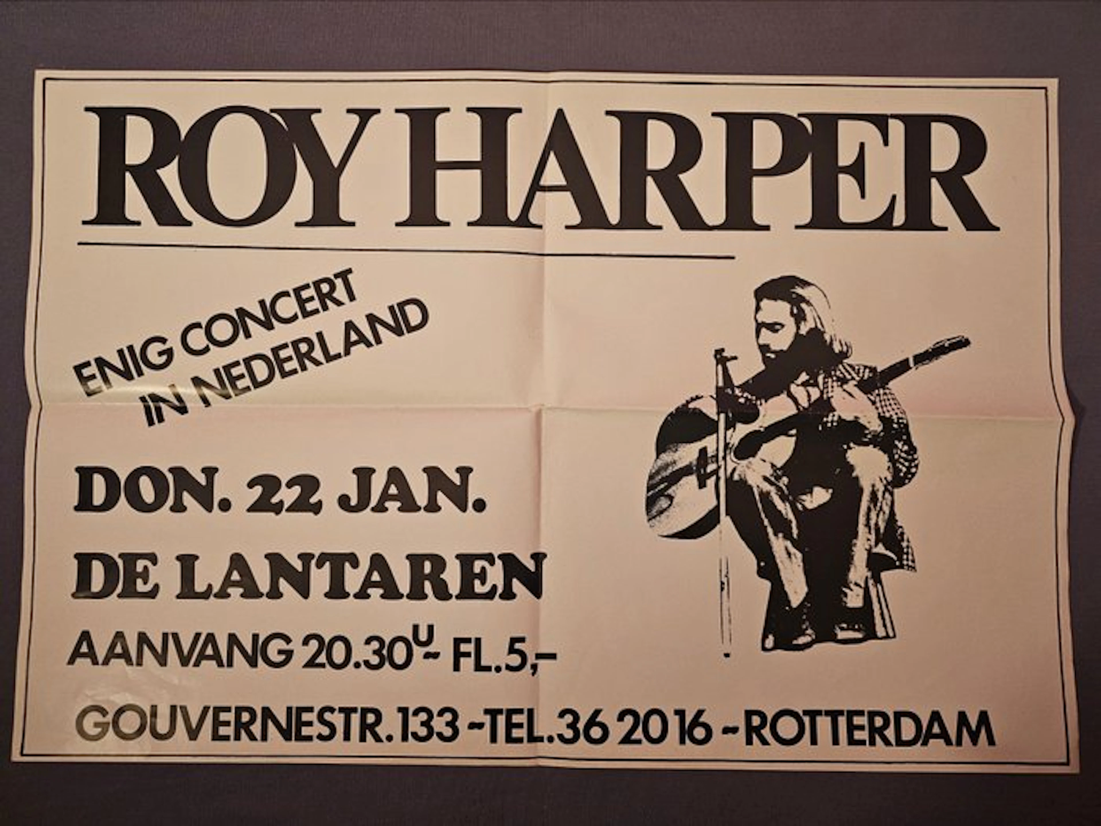 Roy Harper – Original Concert Poster – De Lantaren