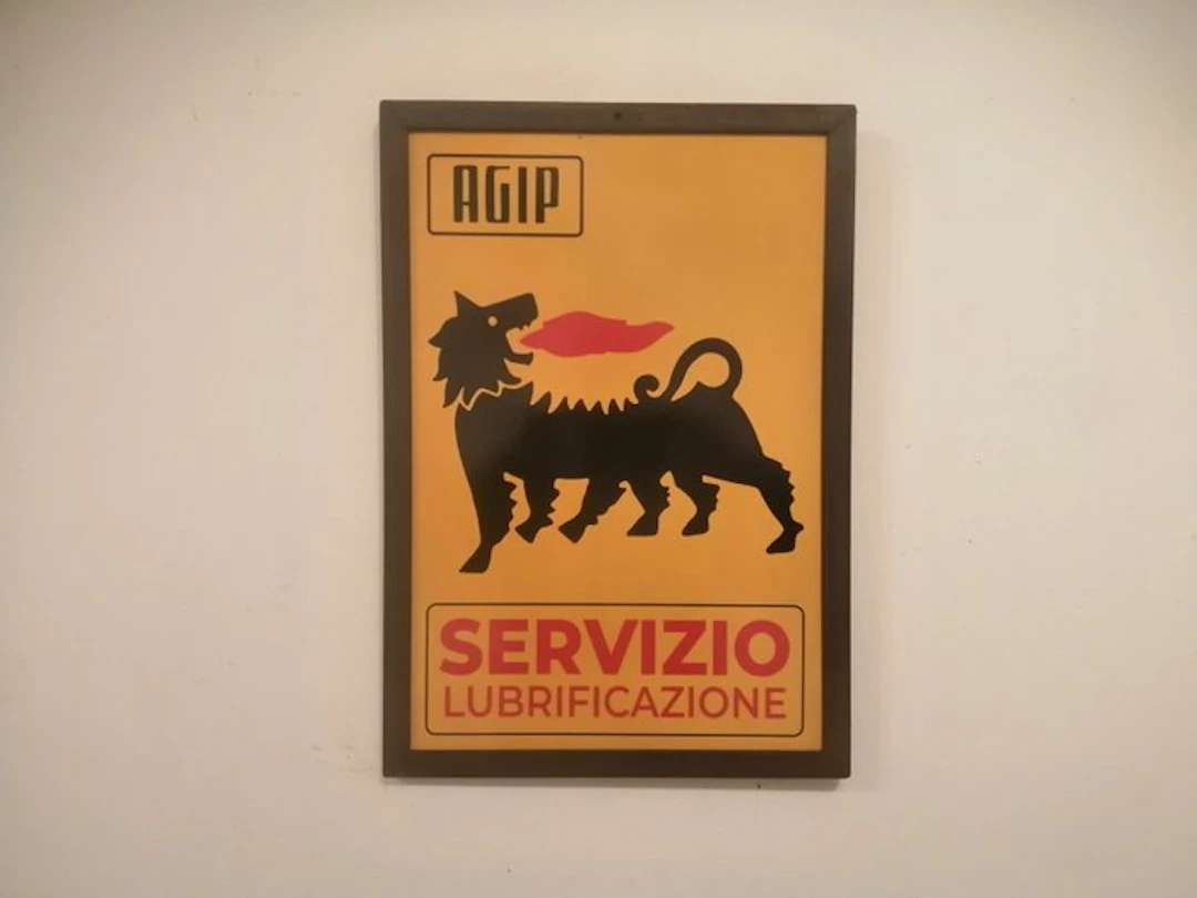 Agip - Advertising sign for Agip Supercortemaggiore...