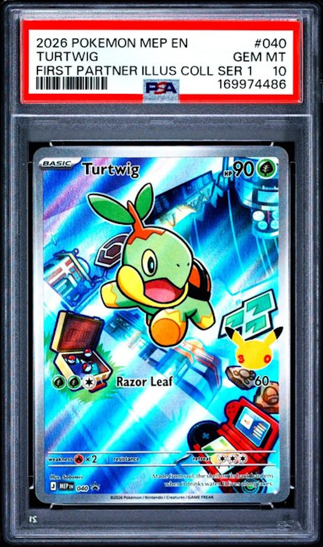Pokémon - 1 Graded card - Turtwig 040 Promo card