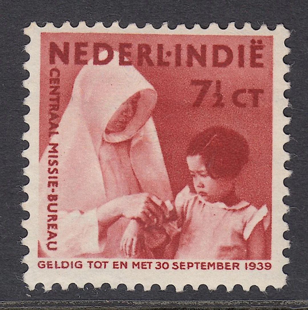 Dutch East Indies 1938 - Mission, with vertical watermark - NVPH 243a