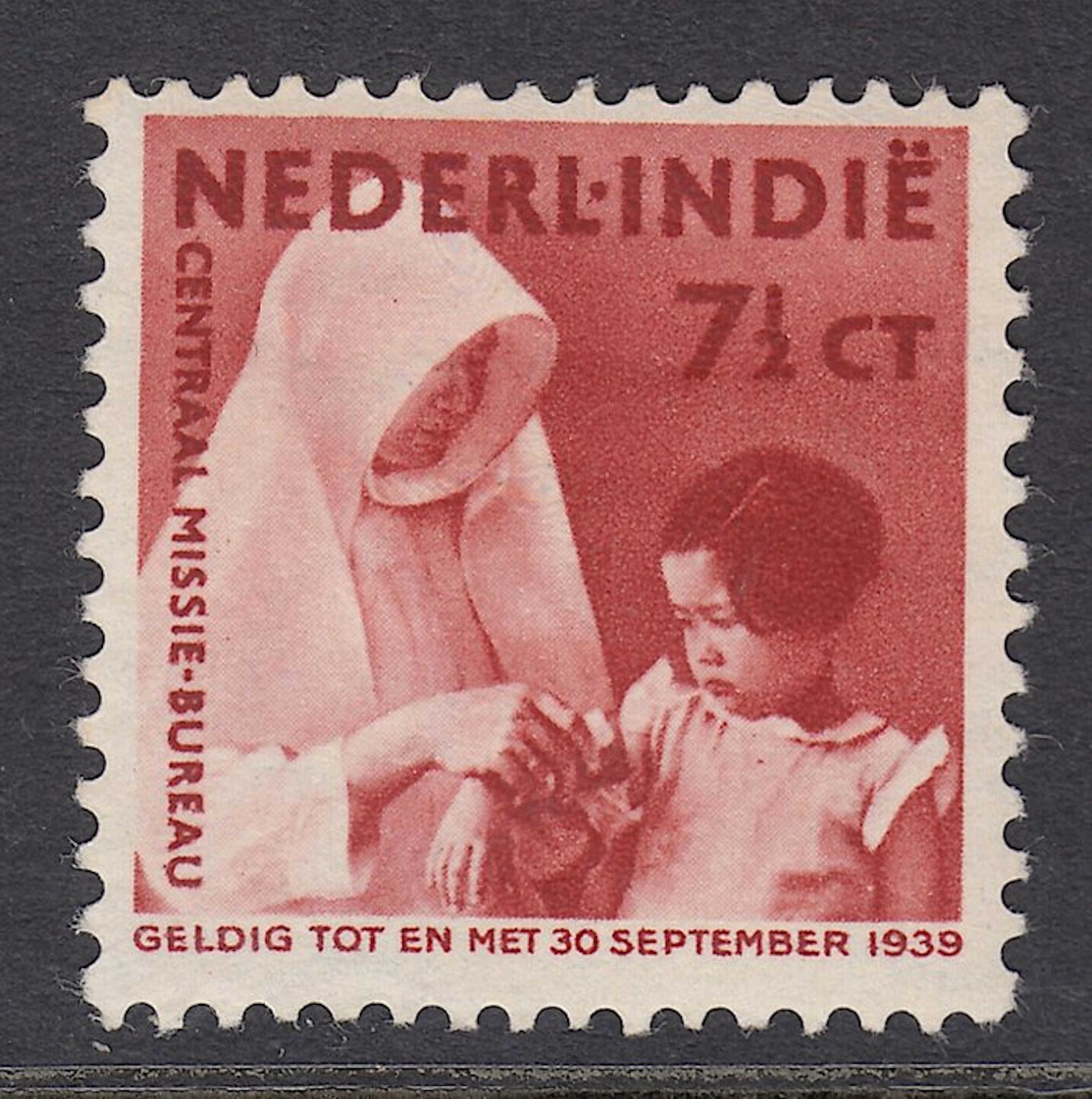 Dutch East Indies 1938 - Mission, with vertical watermark - NVPH 243a
