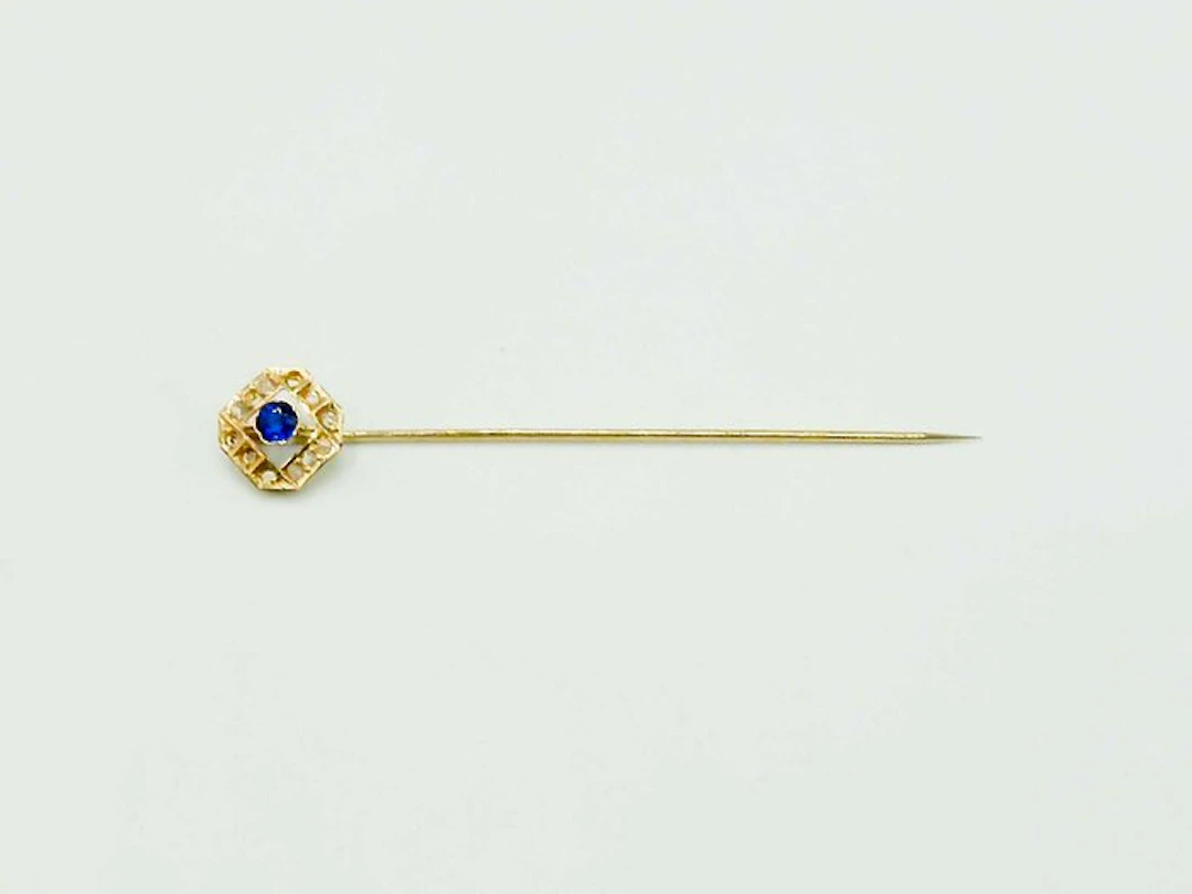 No reserve price - Brooch - 18 kt. Yellow gold - Diamond