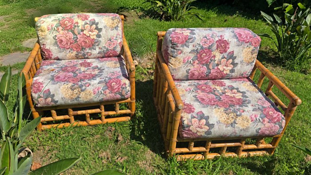 Armchair - Bamboo, Rattan - Pair of armchairs in bamboo and rattan