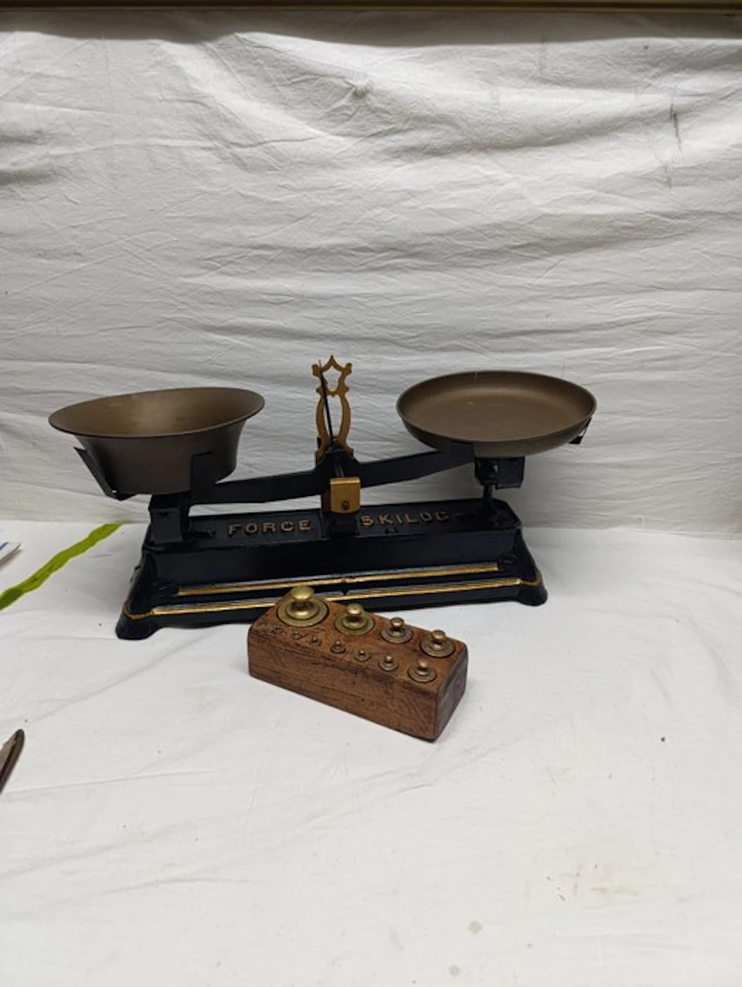 Scale - Brass, Cast iron with weights