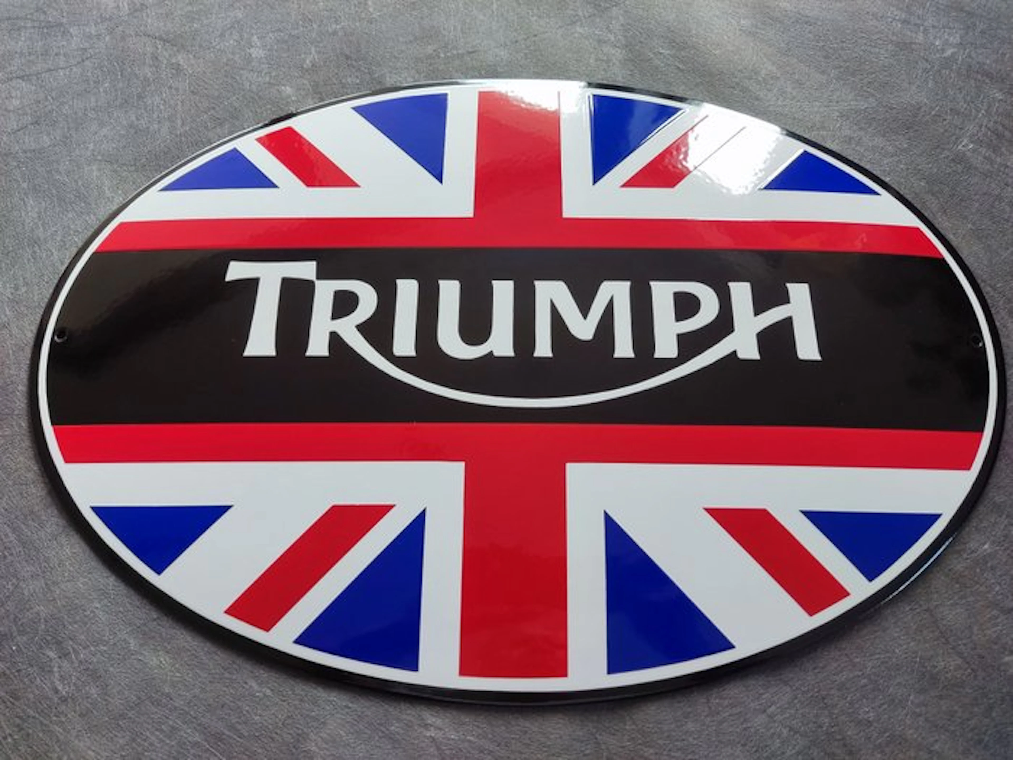 Sign - Triumph - Emailschild Emaille Schild Triumph Motorcycle enamel sign