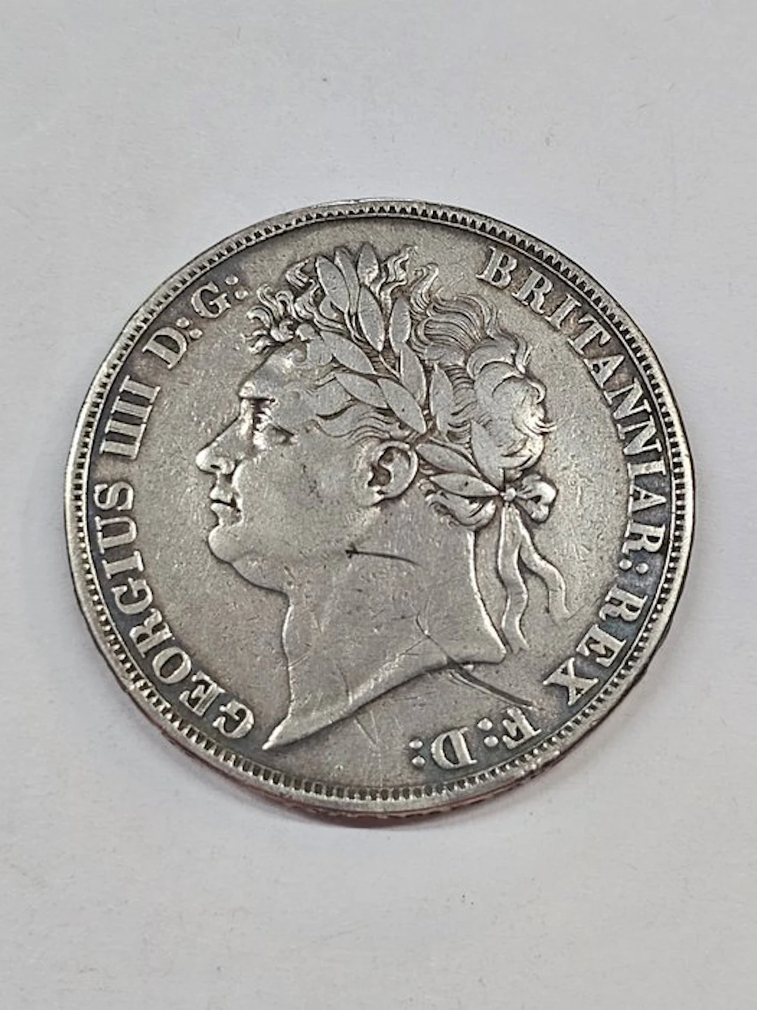 United Kingdom. George IV. 1 Crown 1821 SECUNDO (No reserve price)