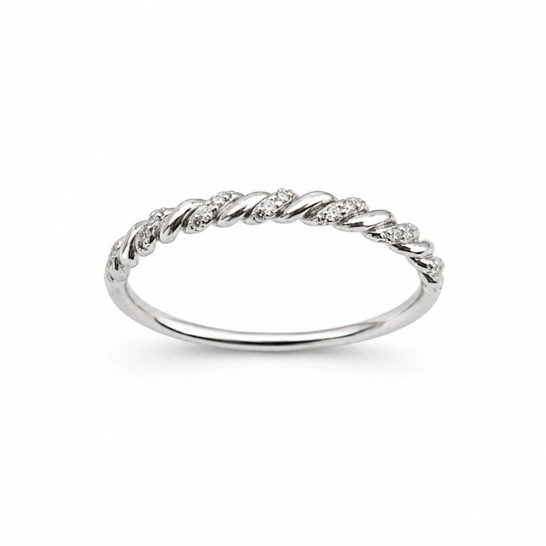 No reserve price - Ring Platinum - Diamond