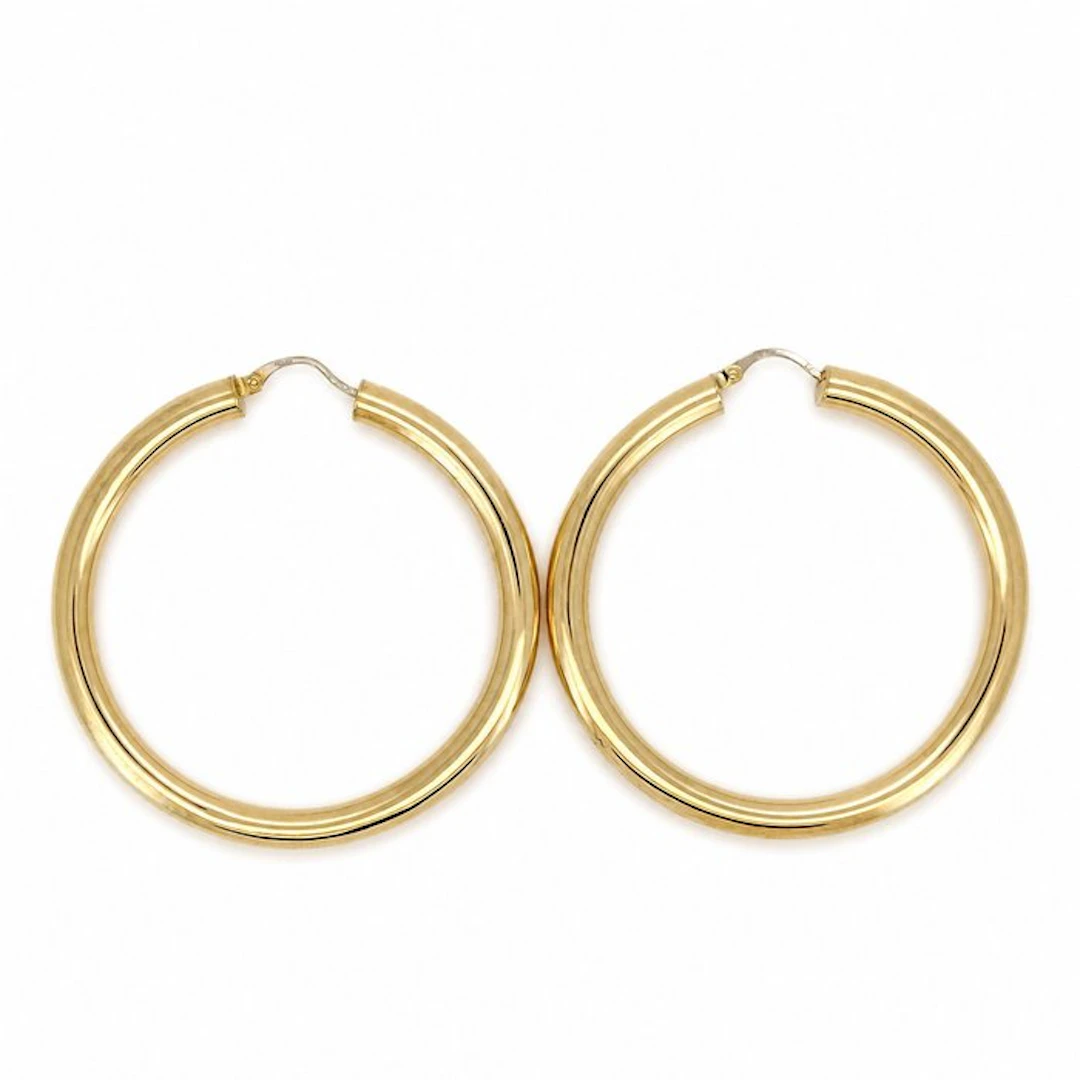 Earrings - 18 kt. Yellow gold - Made in Italy - Handmade