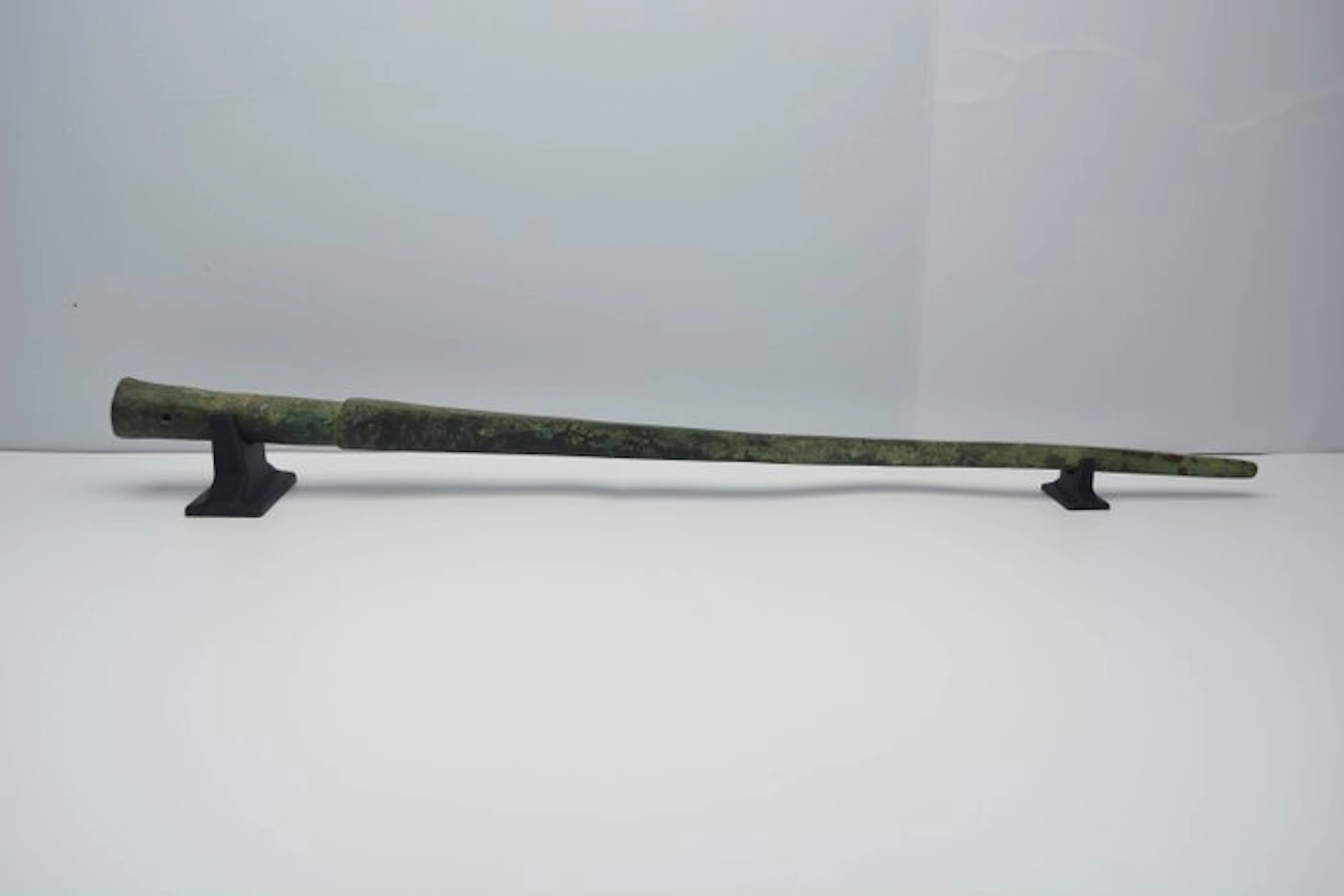Iron Age Monumental Bronze Spear Butt - 45 cm (No reserve price)