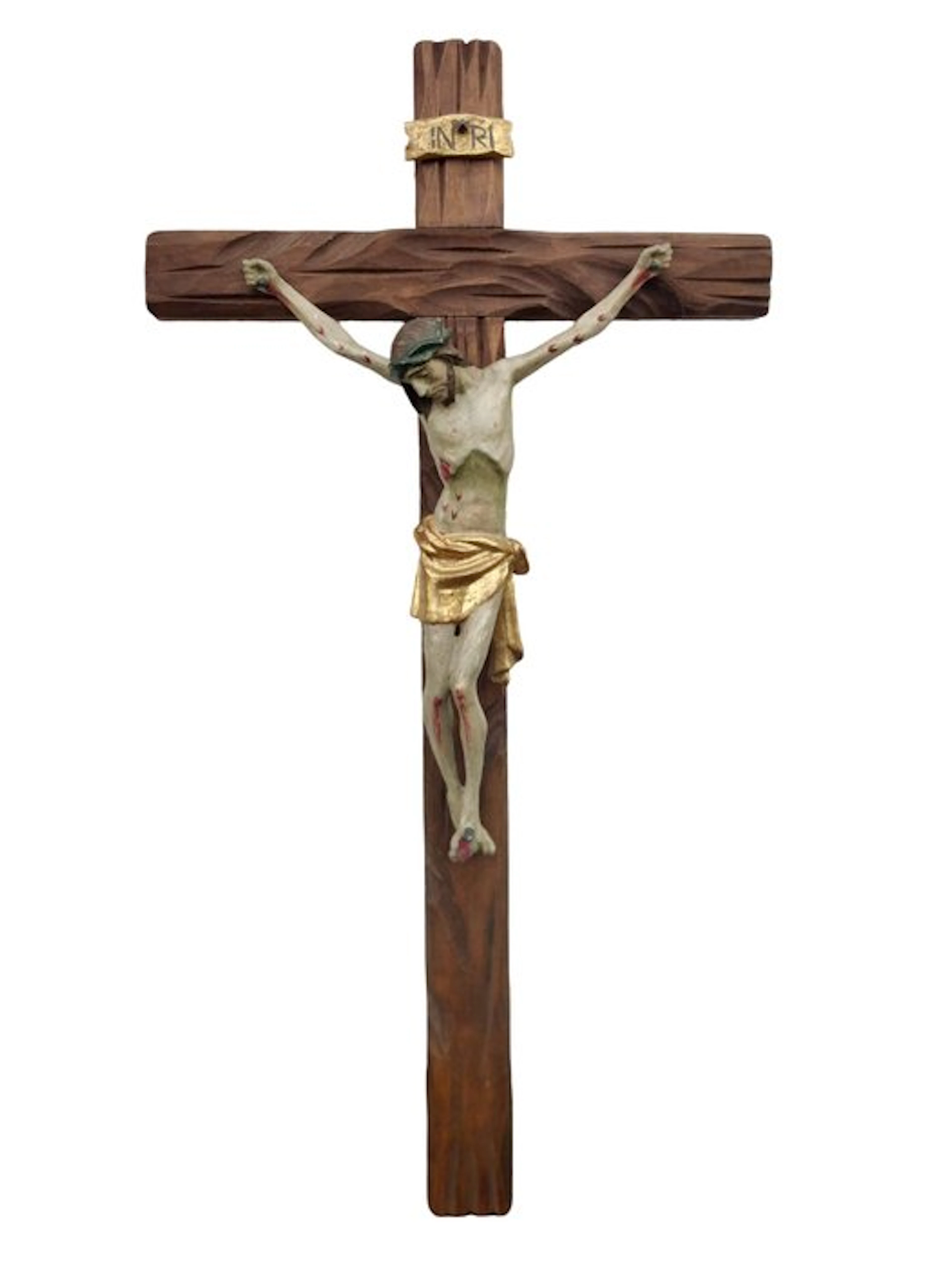 Carving, Altes Holzkreuz - 56 cm - Wood