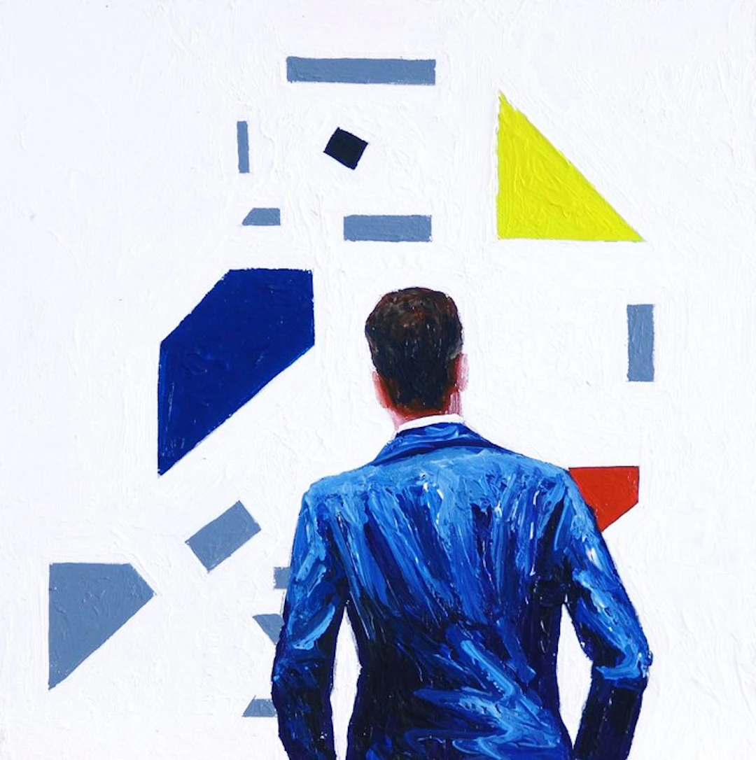 Gerard Boersma (1976) - Bird (painting of a man enjoying...