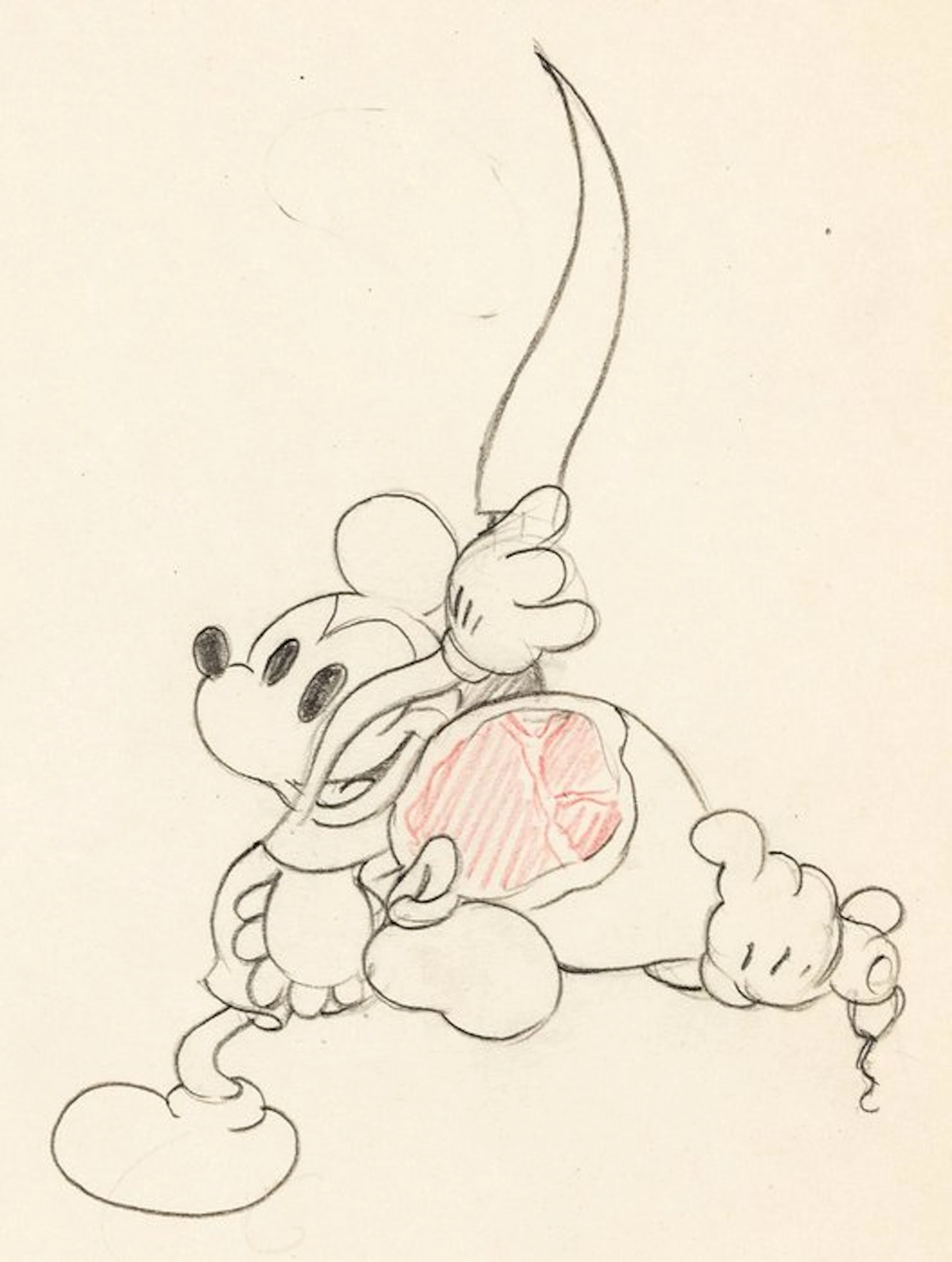 Walt Disney – Mickey Mouse Animation Drawing - The Whoopee Party (1932)