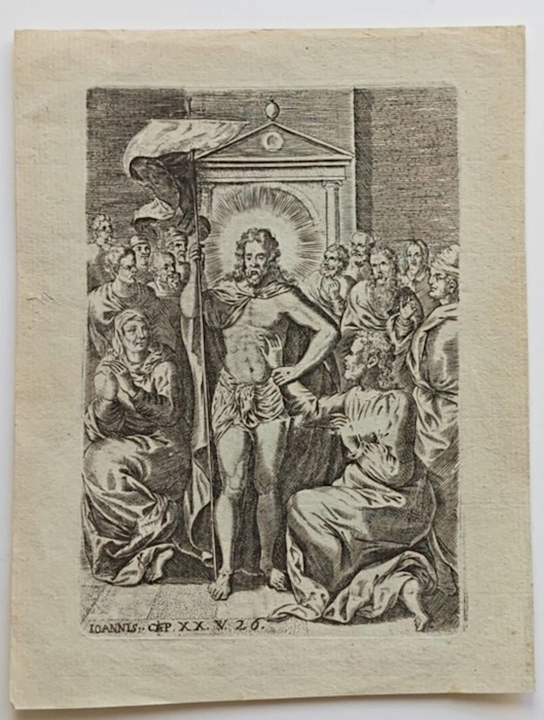 Johannes Wierix (c. 1549– c. 1615), attribuita - l'Incredulità di San Tommaso