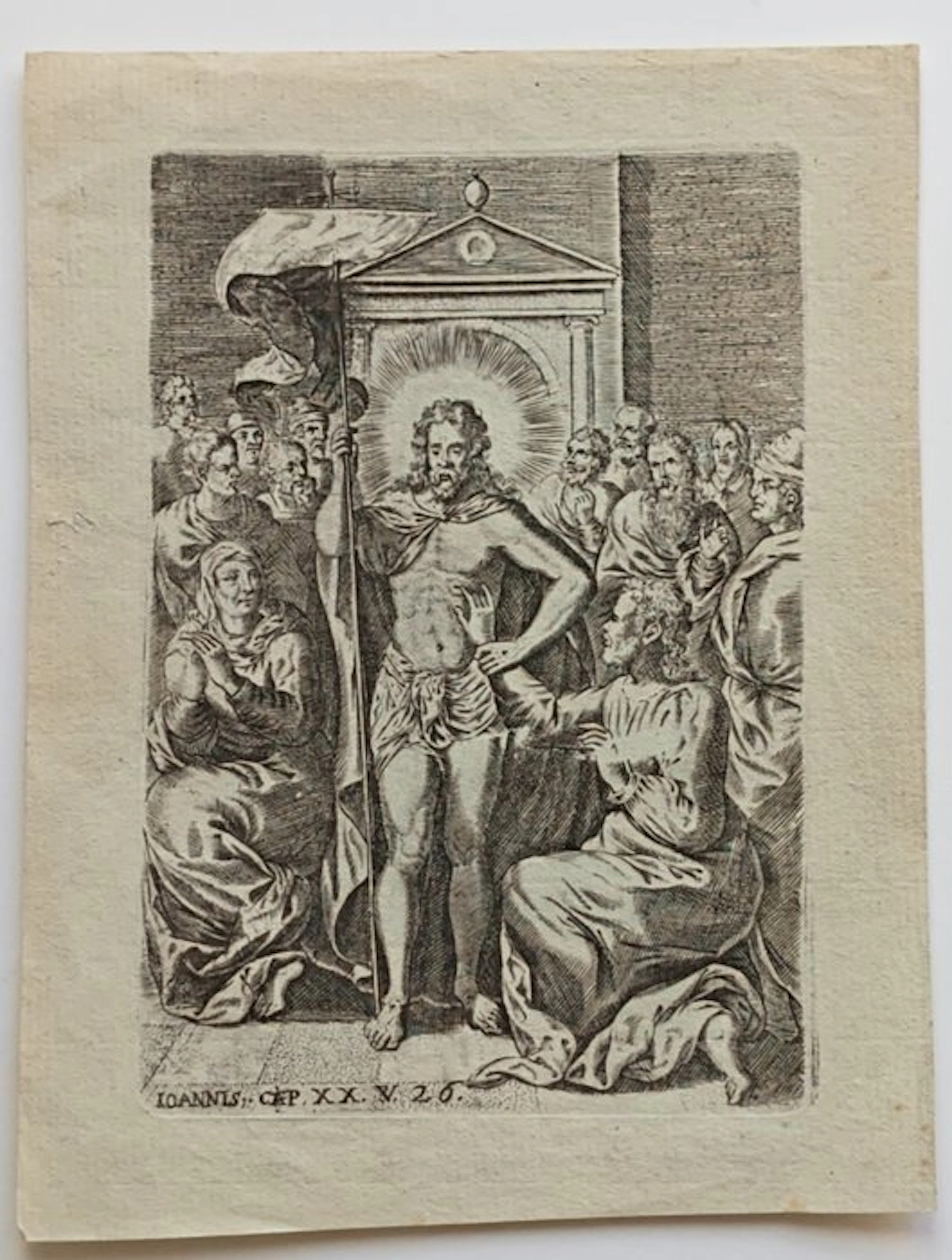 Johannes Wierix (c. 1549– c. 1615), attribuita - l'Incredulità di San Tommaso