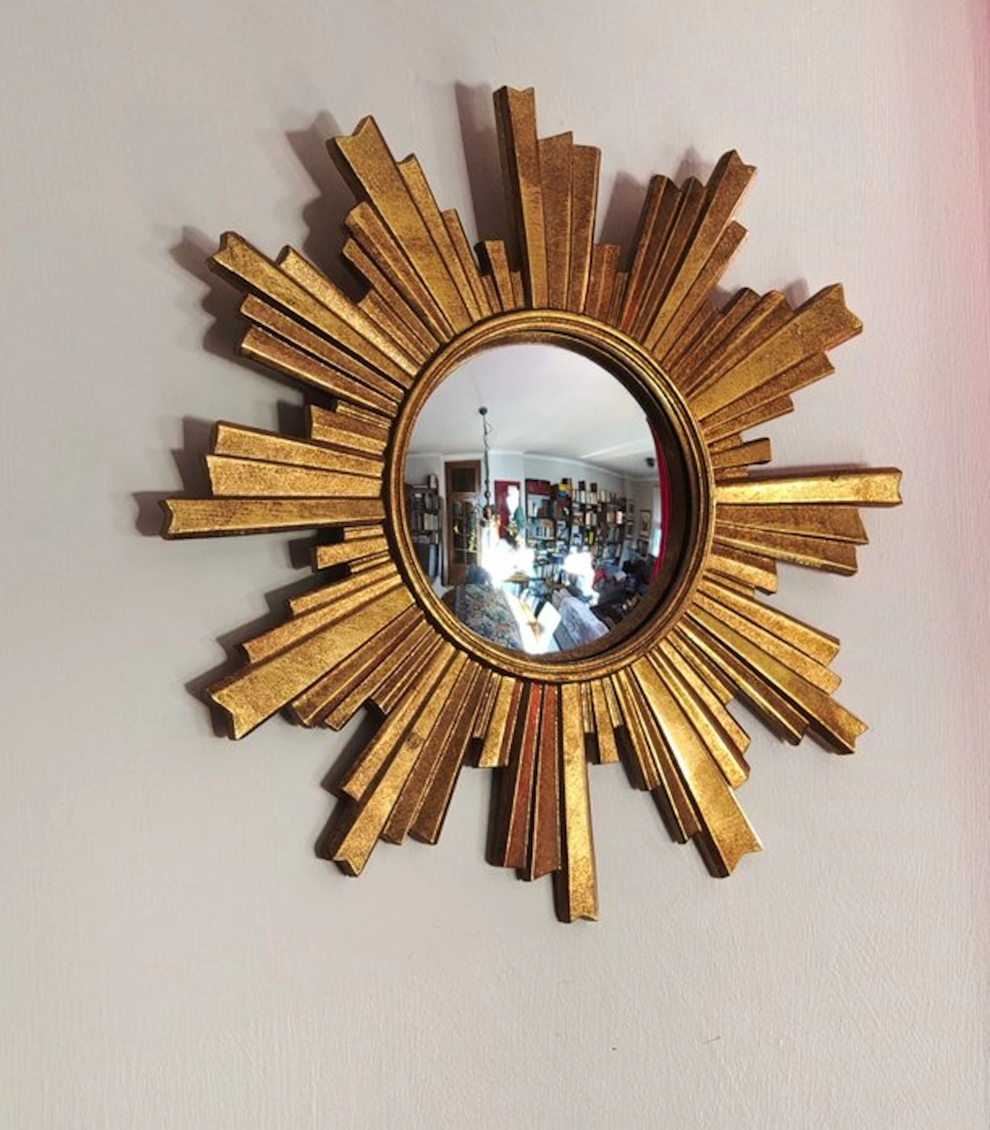 Wall mirror- Witch's Eye / Convex / Butler - Glass, Resin - Sun Convex Mirror