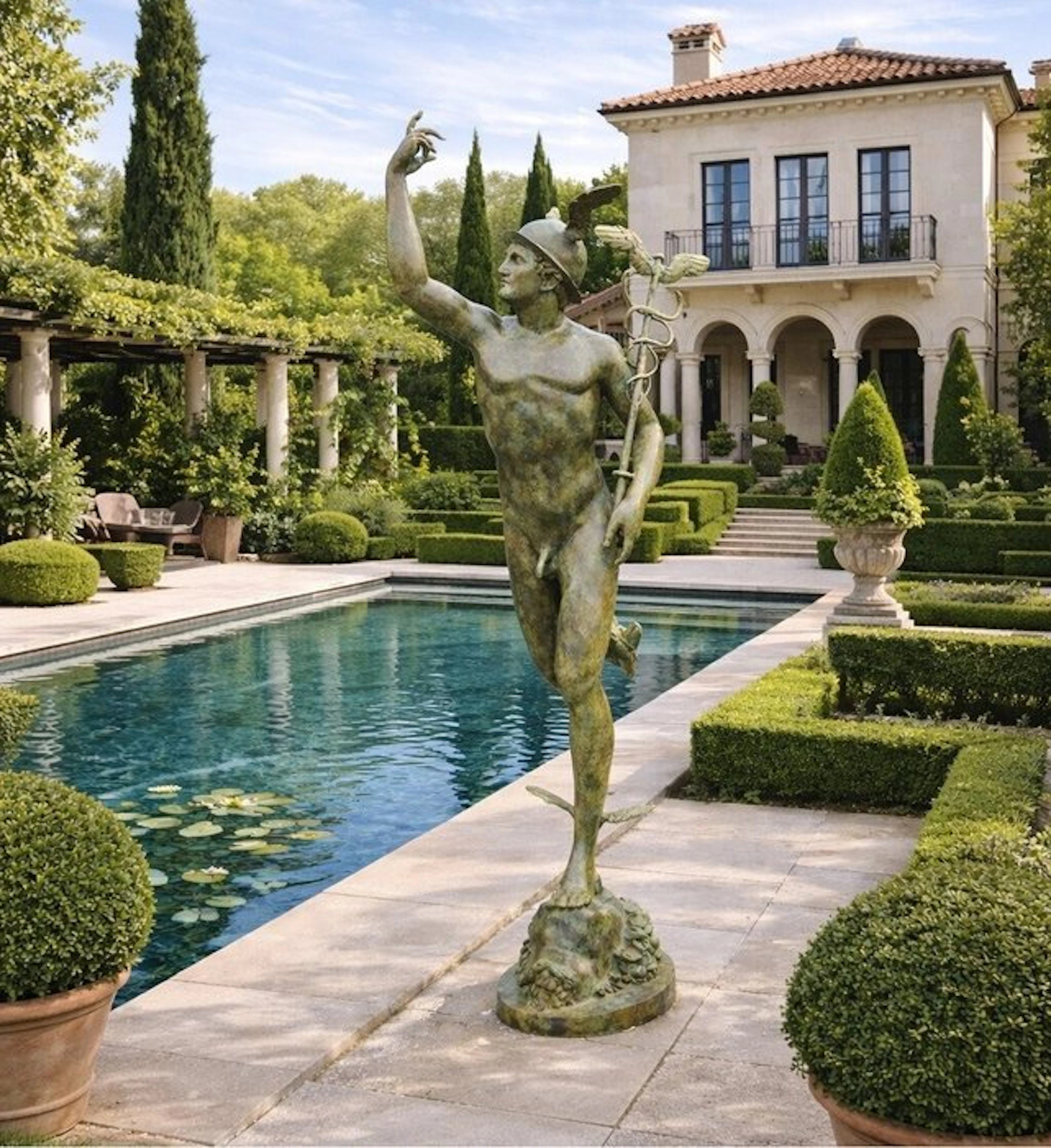 Statue, XL Bronze Mercury - 193 cm - Bronze - 2026