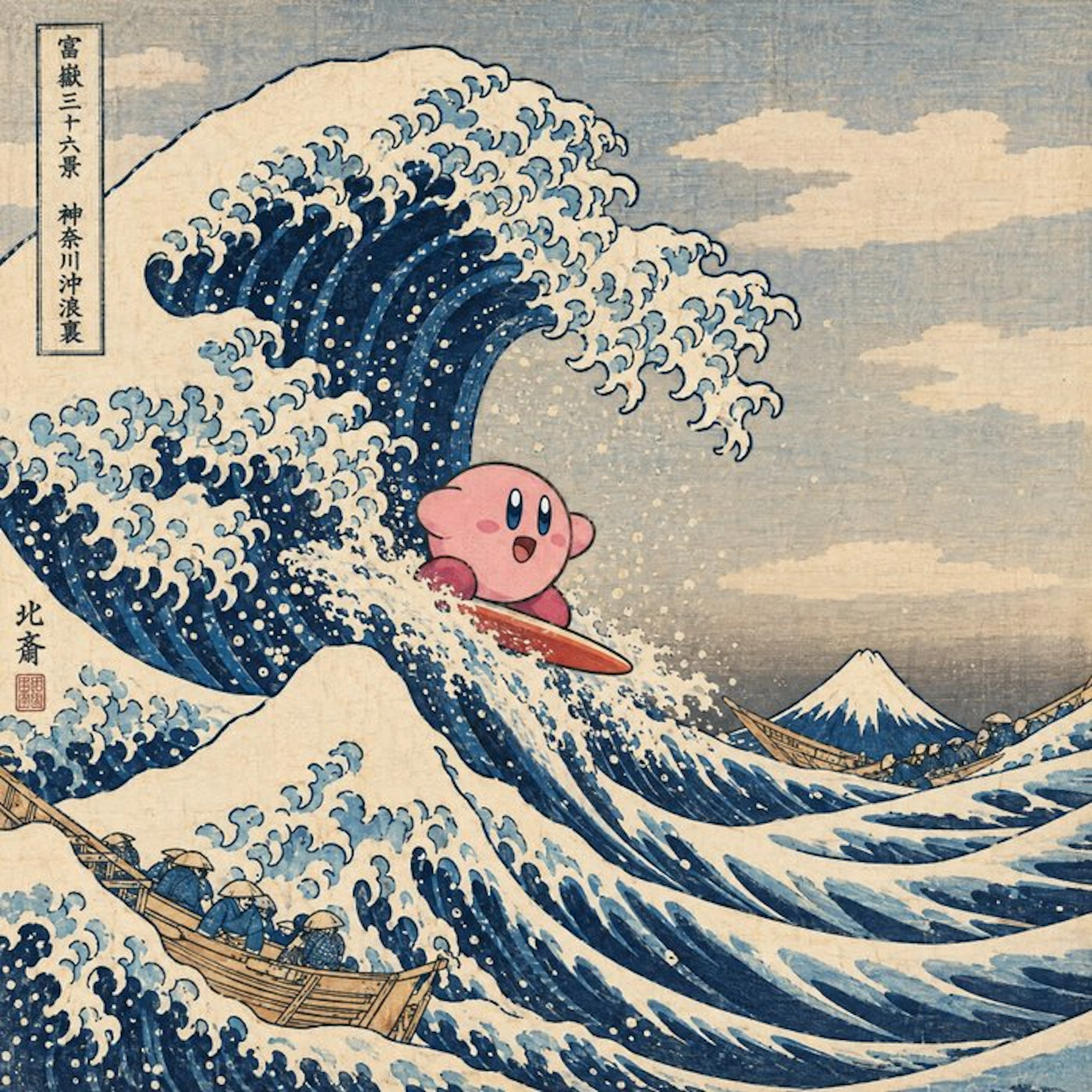 MEDSAN - Kirby Riding the Great Wave (大波に乗るカービィ) - UNIQUE WORK