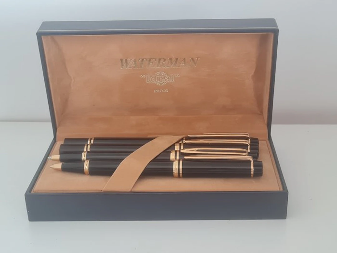 Waterman - Man 100 laque noir (Parure de stylos à plume