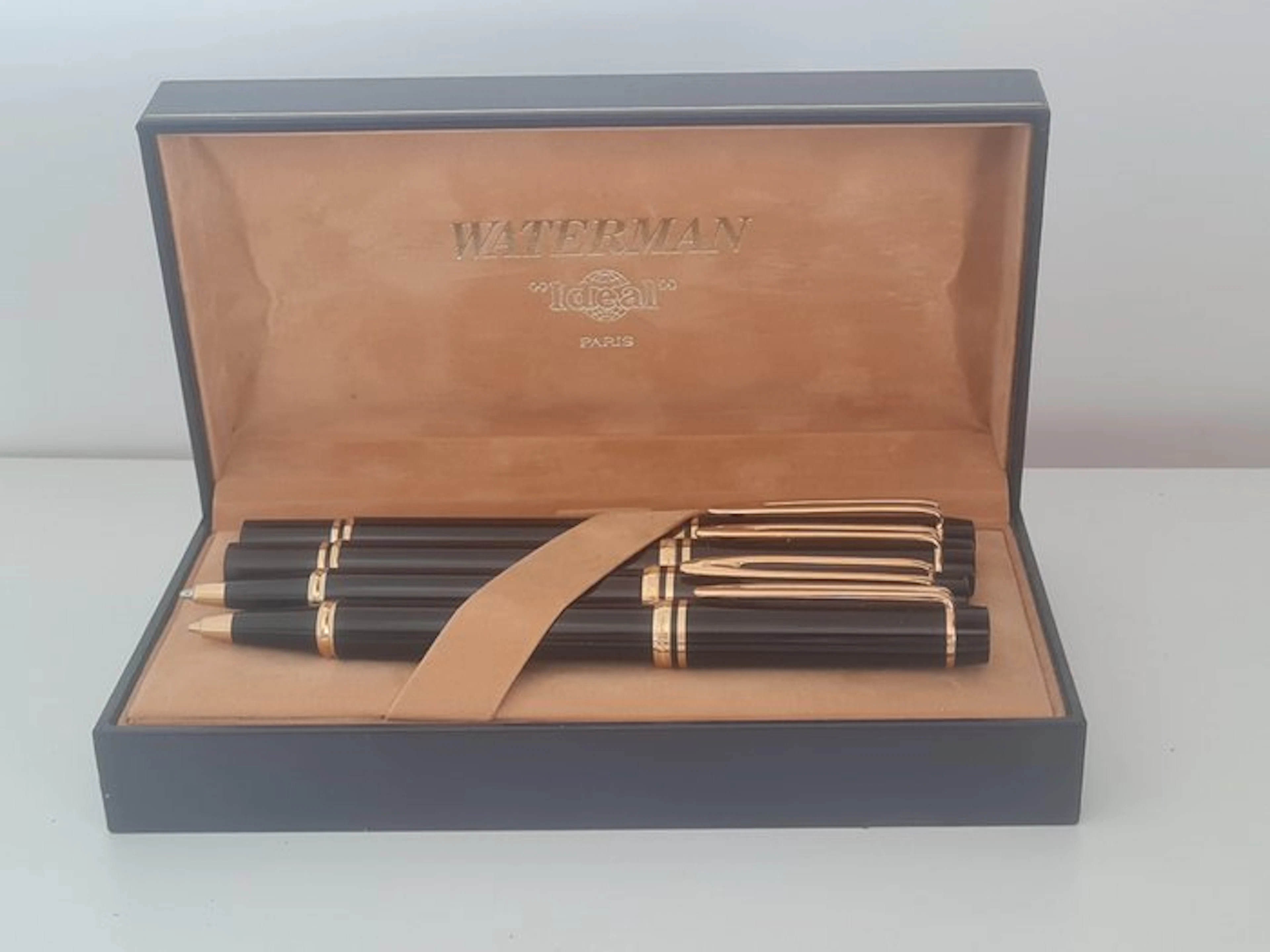 Waterman - Man 100 laque noir (Parure de stylos à plume
