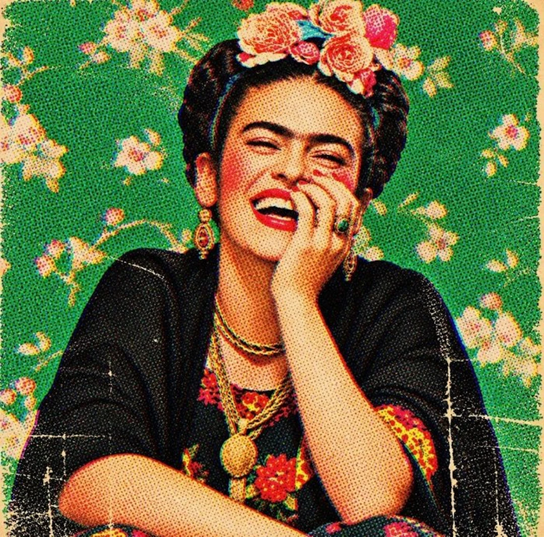 Eric Brumette - FRIDA KAHLO SMILE - Toile L - LIMITED EDITION