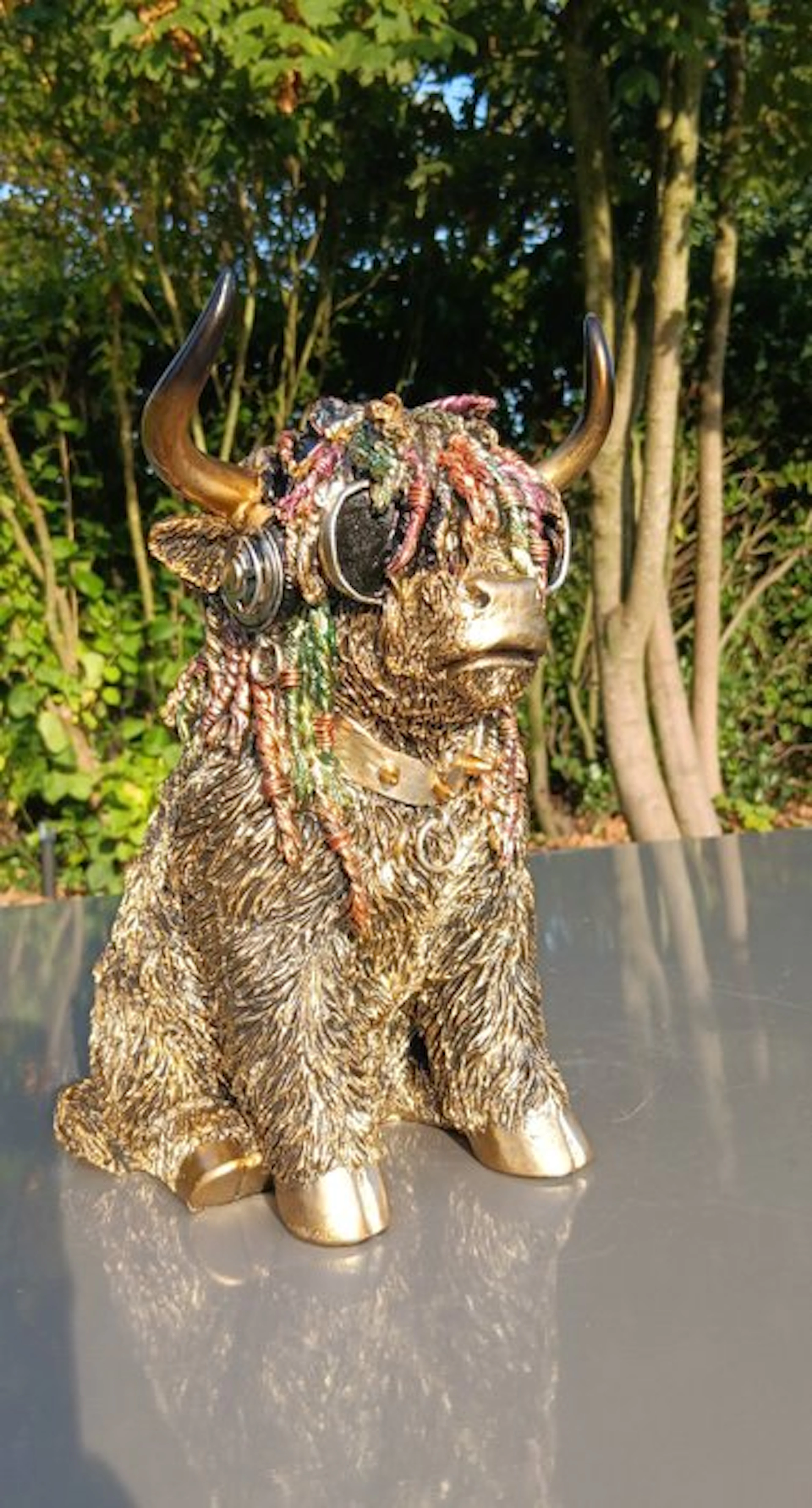 Statue, Steampunk stier - 27 cm - Resin
