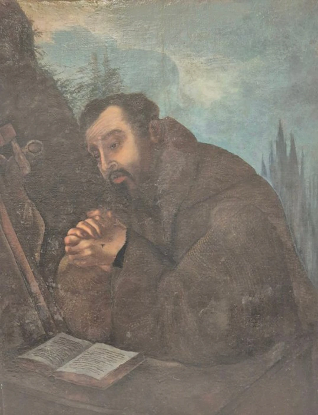 Italian school (XVIII) - San Francesco in preghiera