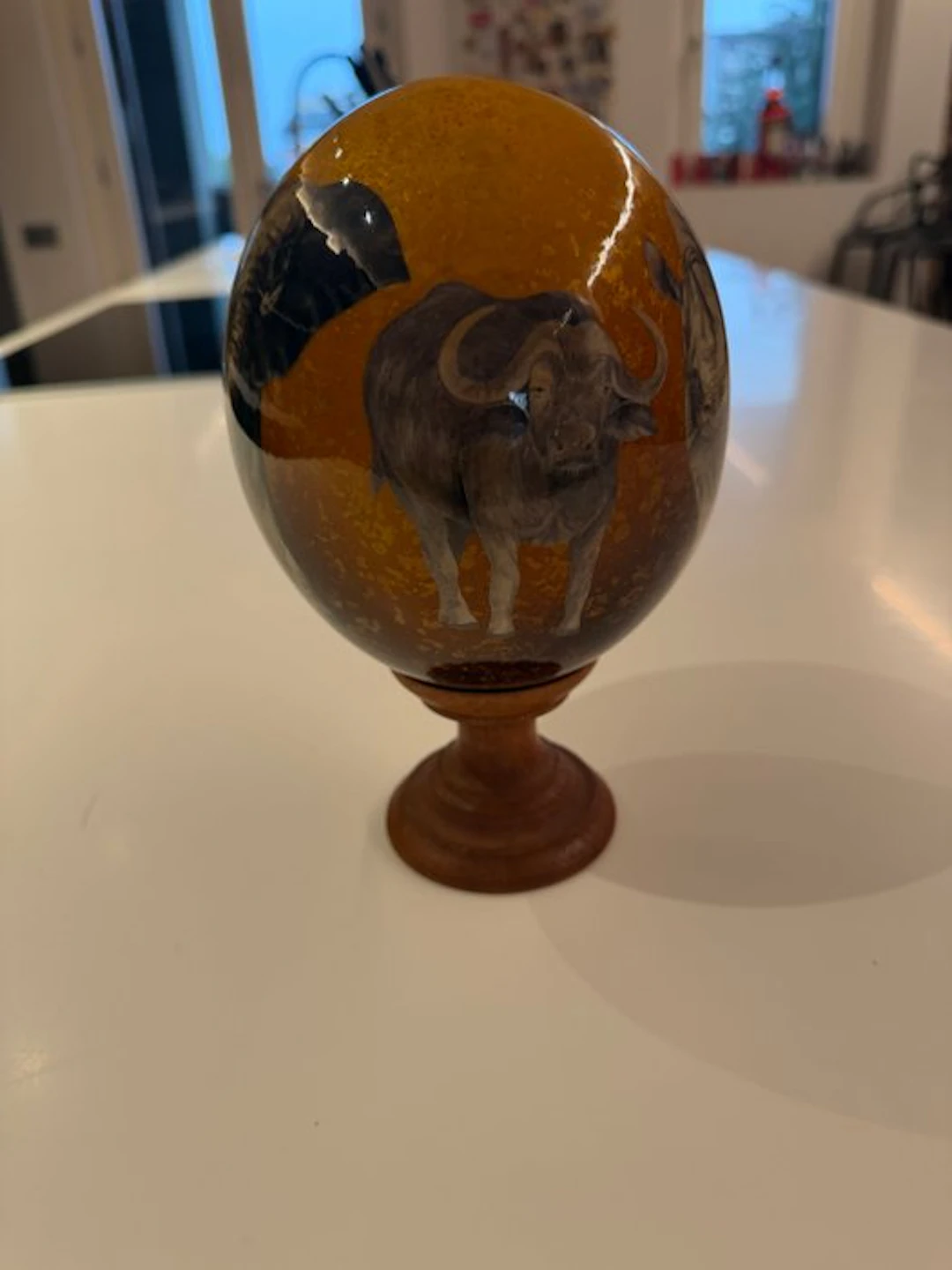 Ostrich Egg - Sconosciuto - 17 cm - 14 cm - 14 cm - (2)