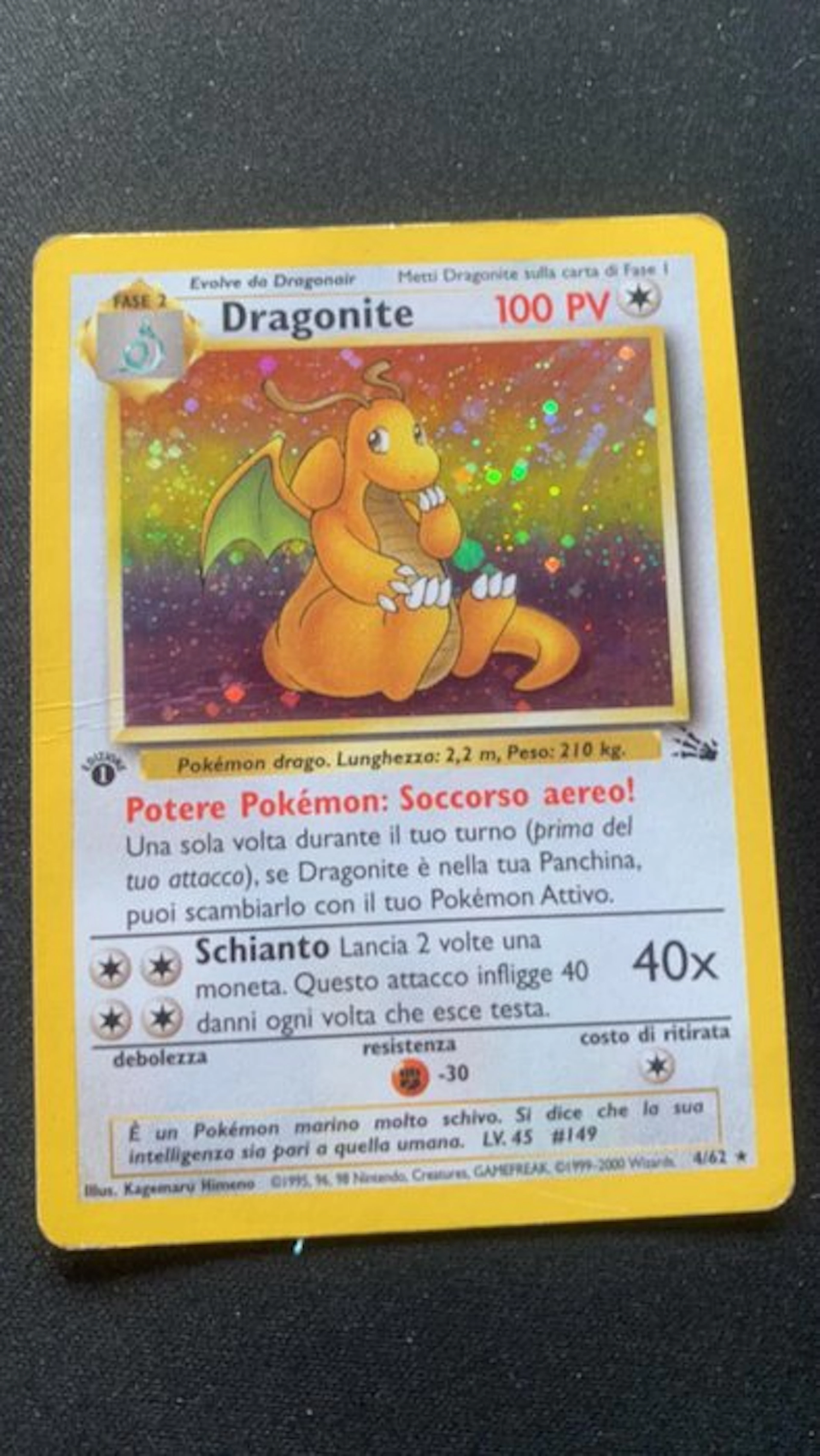 Pokémon - 1 Bulk cards - Dragonite 4/62 First edition - WOTC - Fossil
