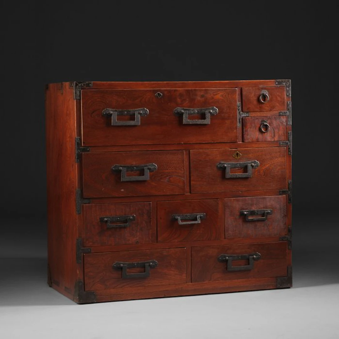 Small cabinet of drawers - Keyaki wood (Zelkova – "Japanese oak")